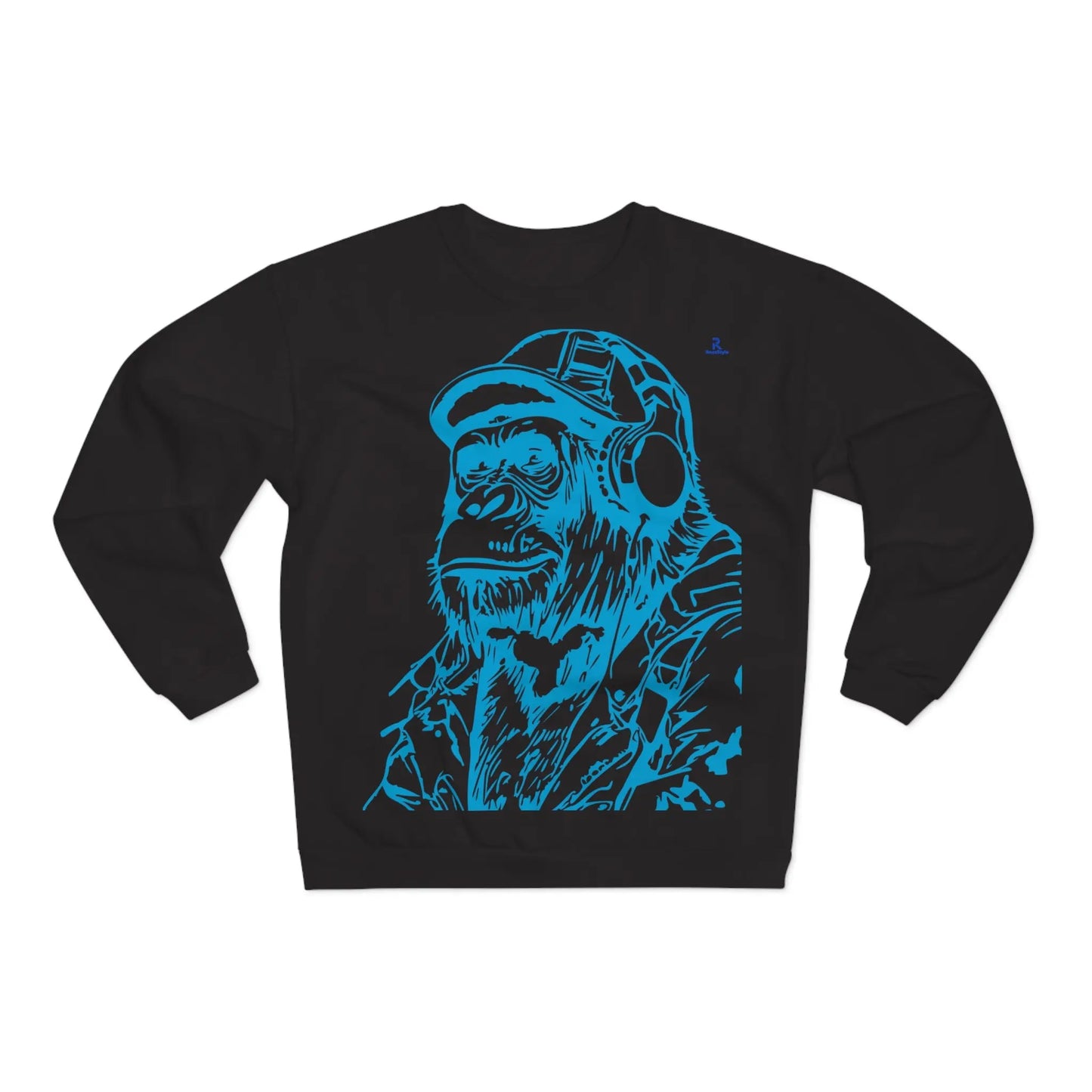 GORILLE MUSIC BLEUE Sweatshirt (U.E) Printify