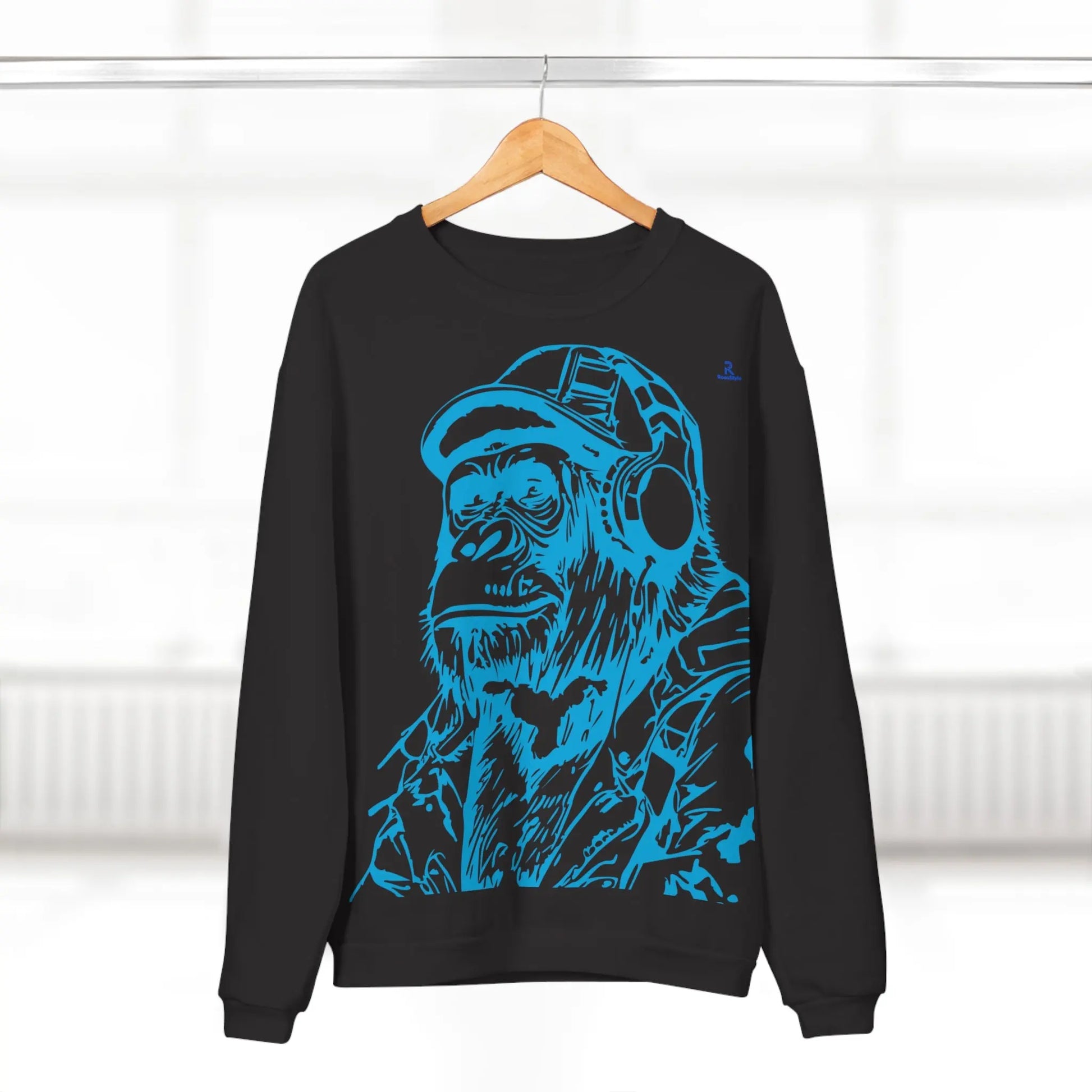 GORILLE MUSIC BLEUE Sweatshirt (U.E) Printify