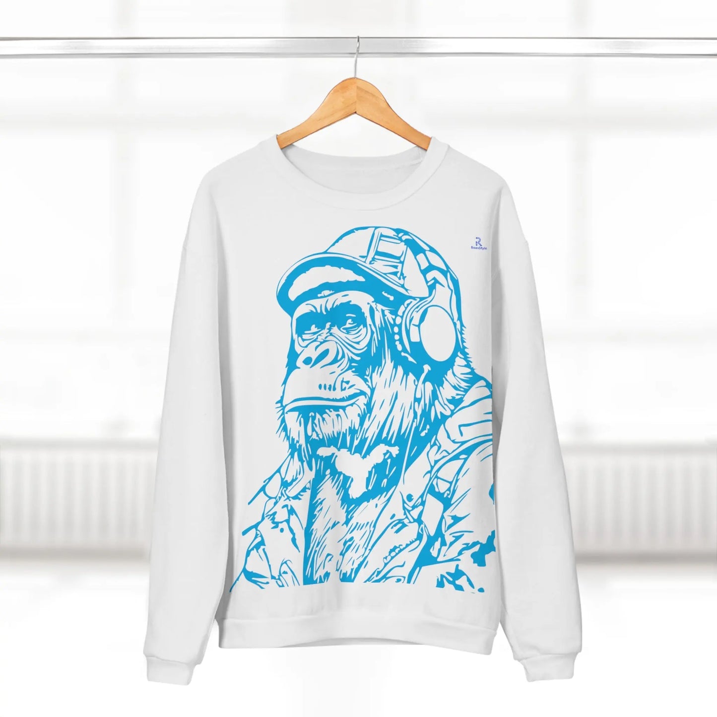 GORILLE MUSIC BLEUE Sweatshirt (U.E) Printify