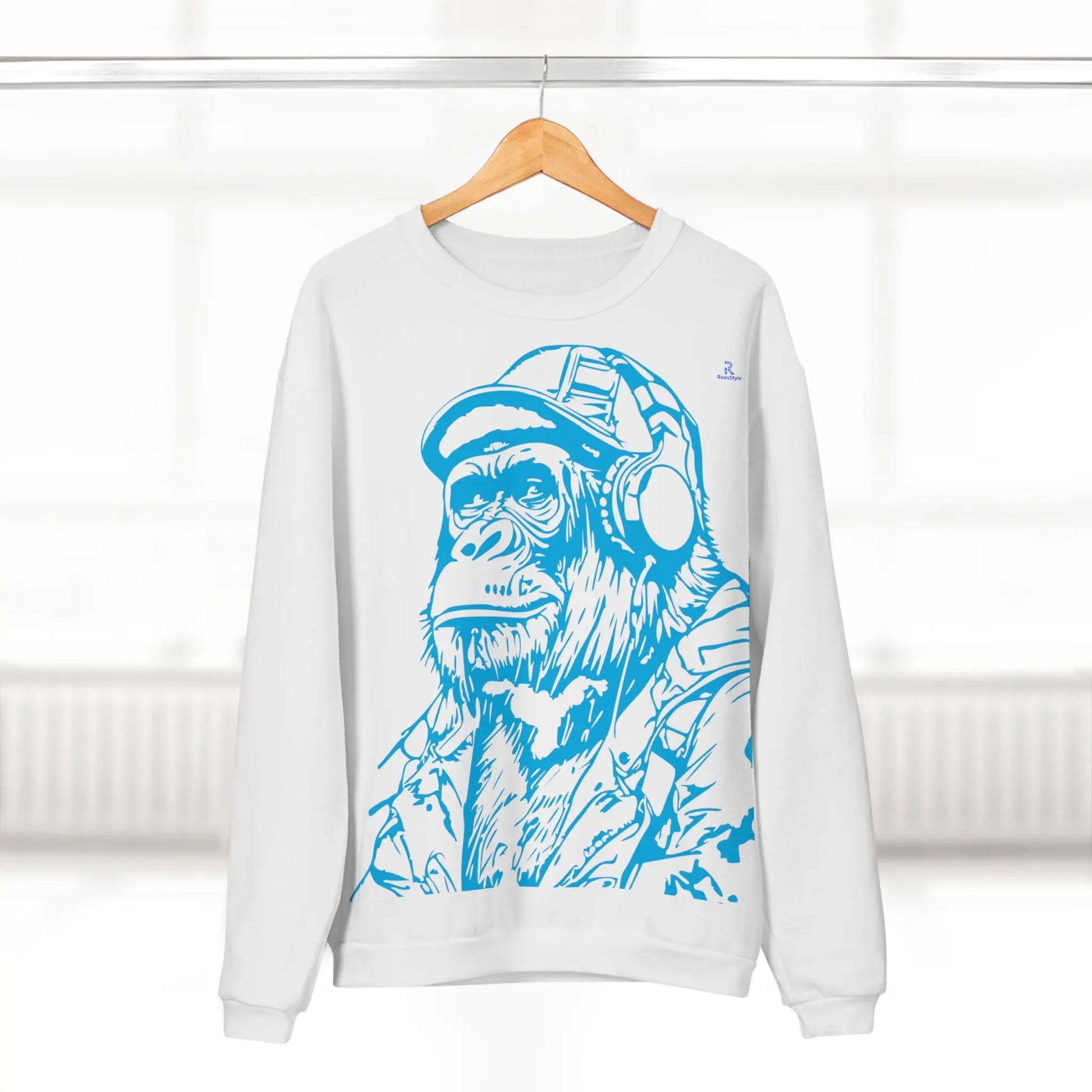 GORILLE MUSIC BLEUE Sweatshirt (U.E) Printify