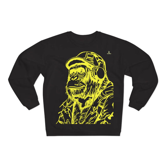 GORILLE MUSIC JAUNE   Sweatshirt (U.E) Printify