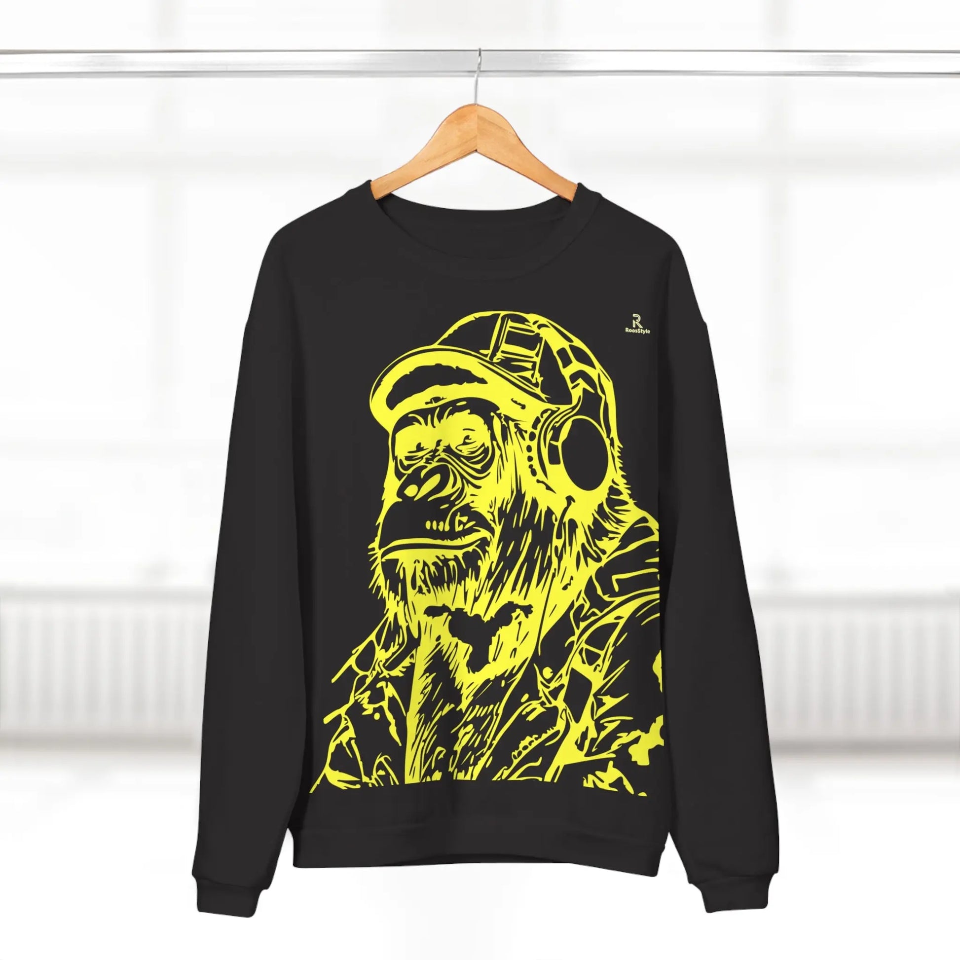 GORILLE MUSIC JAUNE   Sweatshirt (U.E) Printify