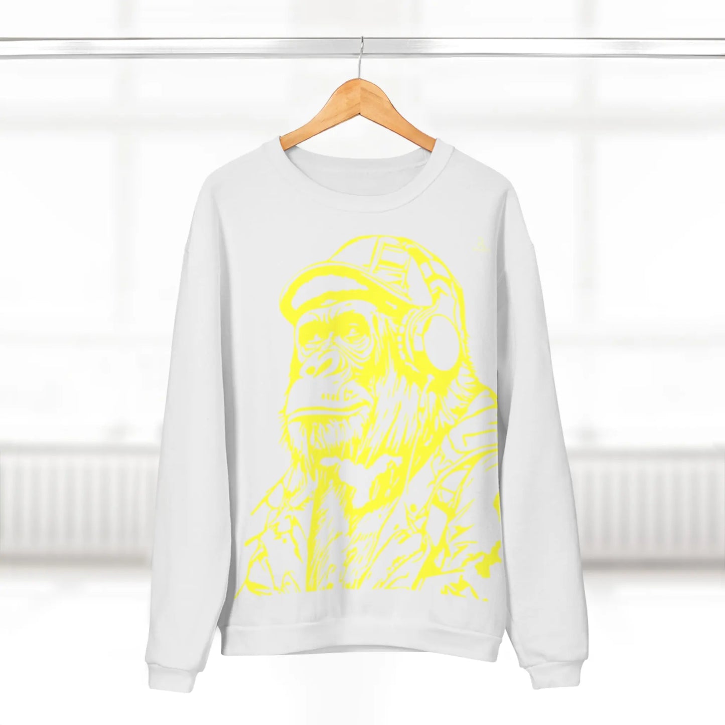 GORILLE MUSIC JAUNE   Sweatshirt (U.E) Printify