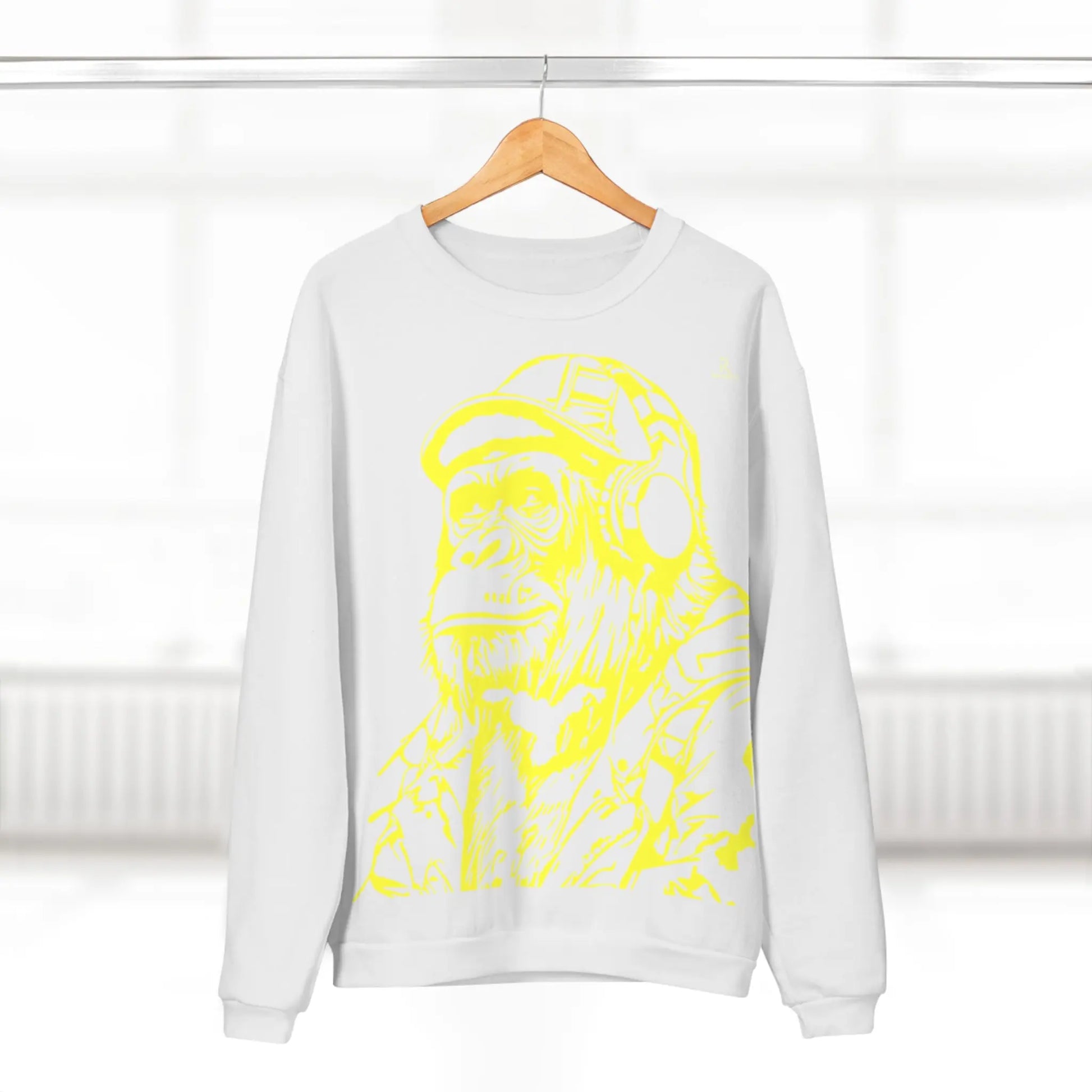 GORILLE MUSIC JAUNE   Sweatshirt (U.E) Printify