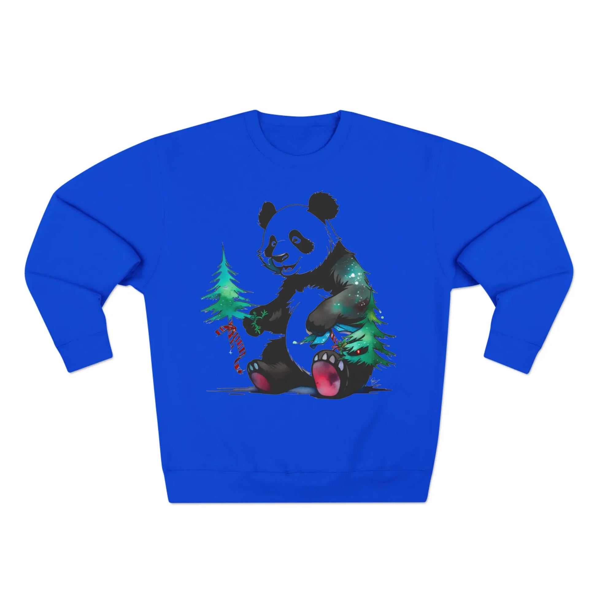 "La Magie des Fêtes : Le Panda et son Sapin" Sweatshirt (U.E) - RoosStyle Design