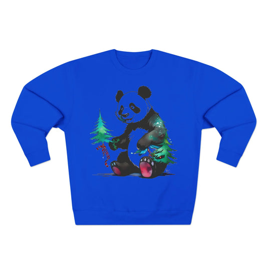 "La Magie des Fêtes : Le Panda et son Sapin" Sweatshirt (U.E) - RoosStyle Design