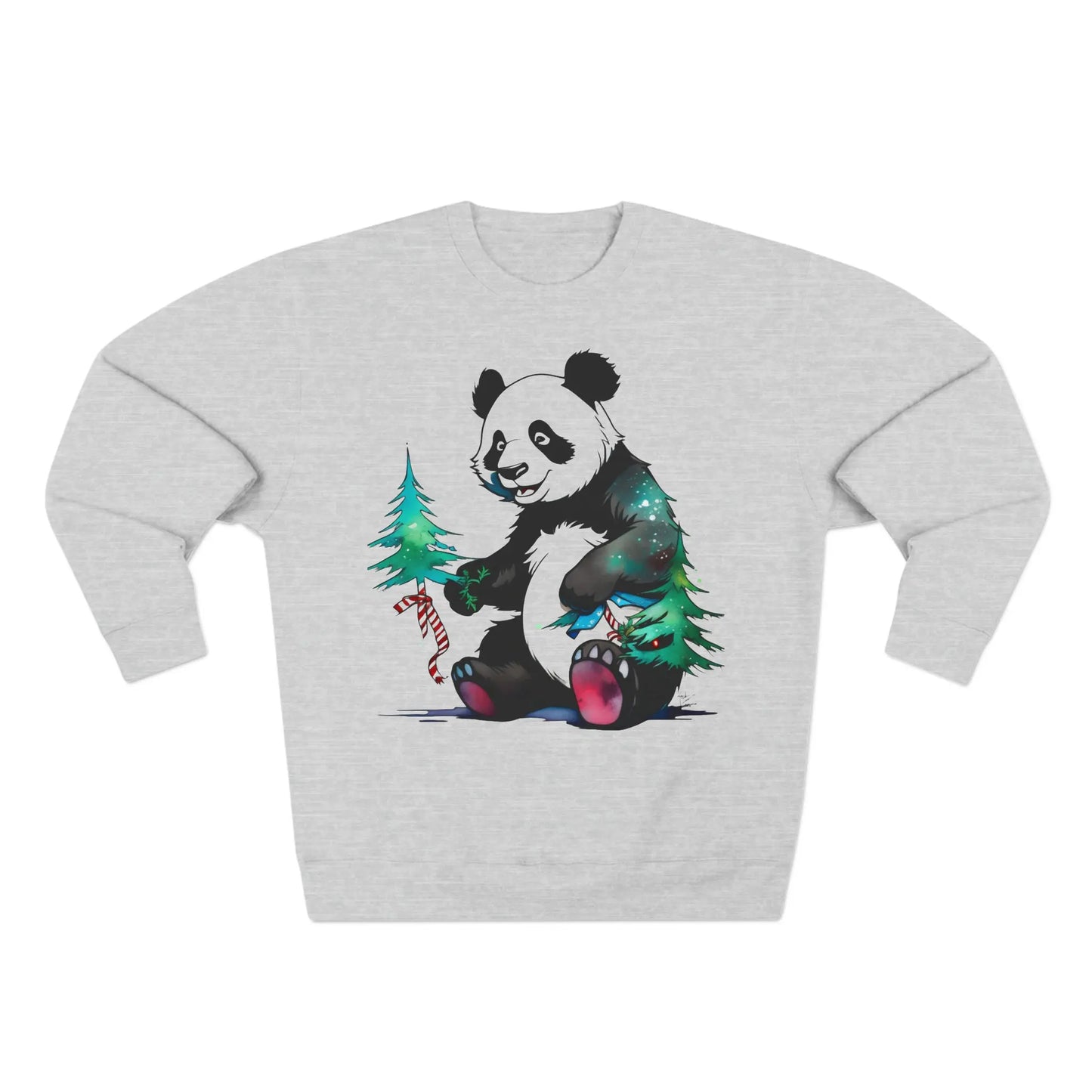 "La Magie des Fêtes : Le Panda et son Sapin" Sweatshirt (U.E) - RoosStyle Design