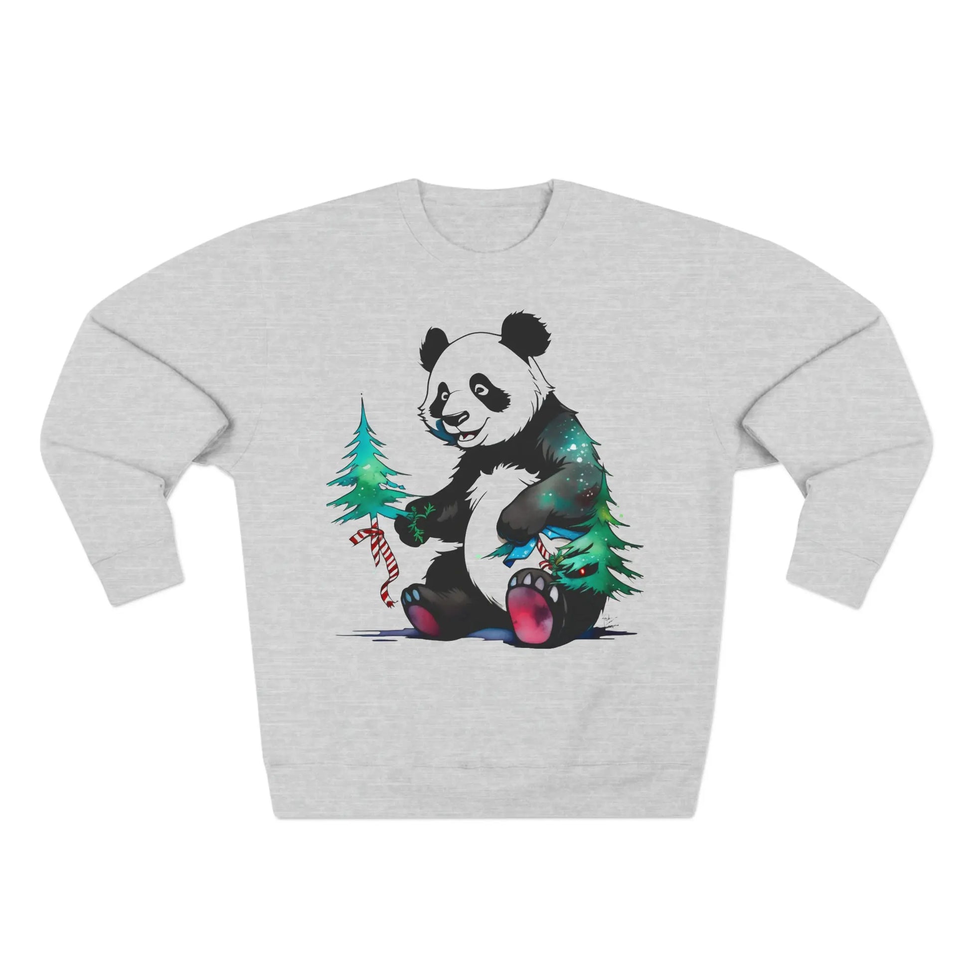 "La Magie des Fêtes : Le Panda et son Sapin" Sweatshirt (U.E) - RoosStyle Design