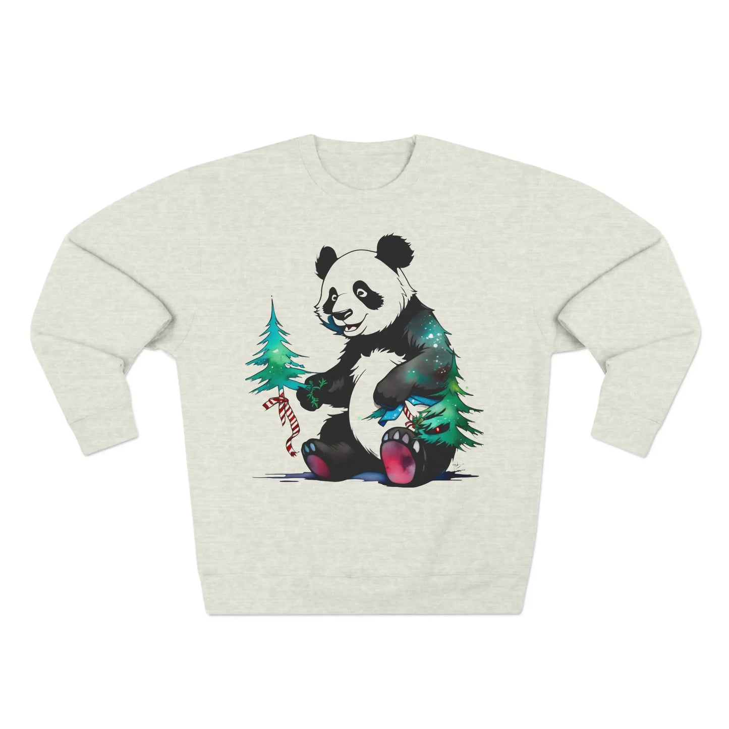 "La Magie des Fêtes : Le Panda et son Sapin" Sweatshirt (U.E) - RoosStyle Design
