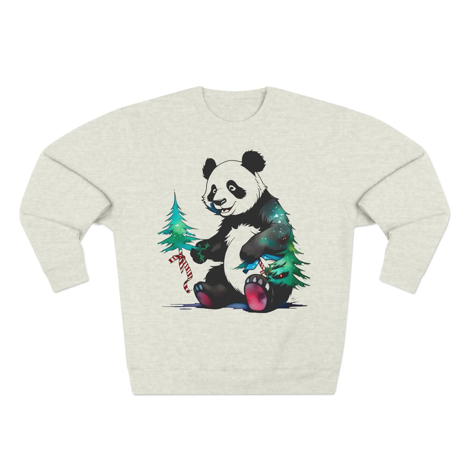 "La Magie des Fêtes : Le Panda et son Sapin" Sweatshirt (U.E) - RoosStyle Design