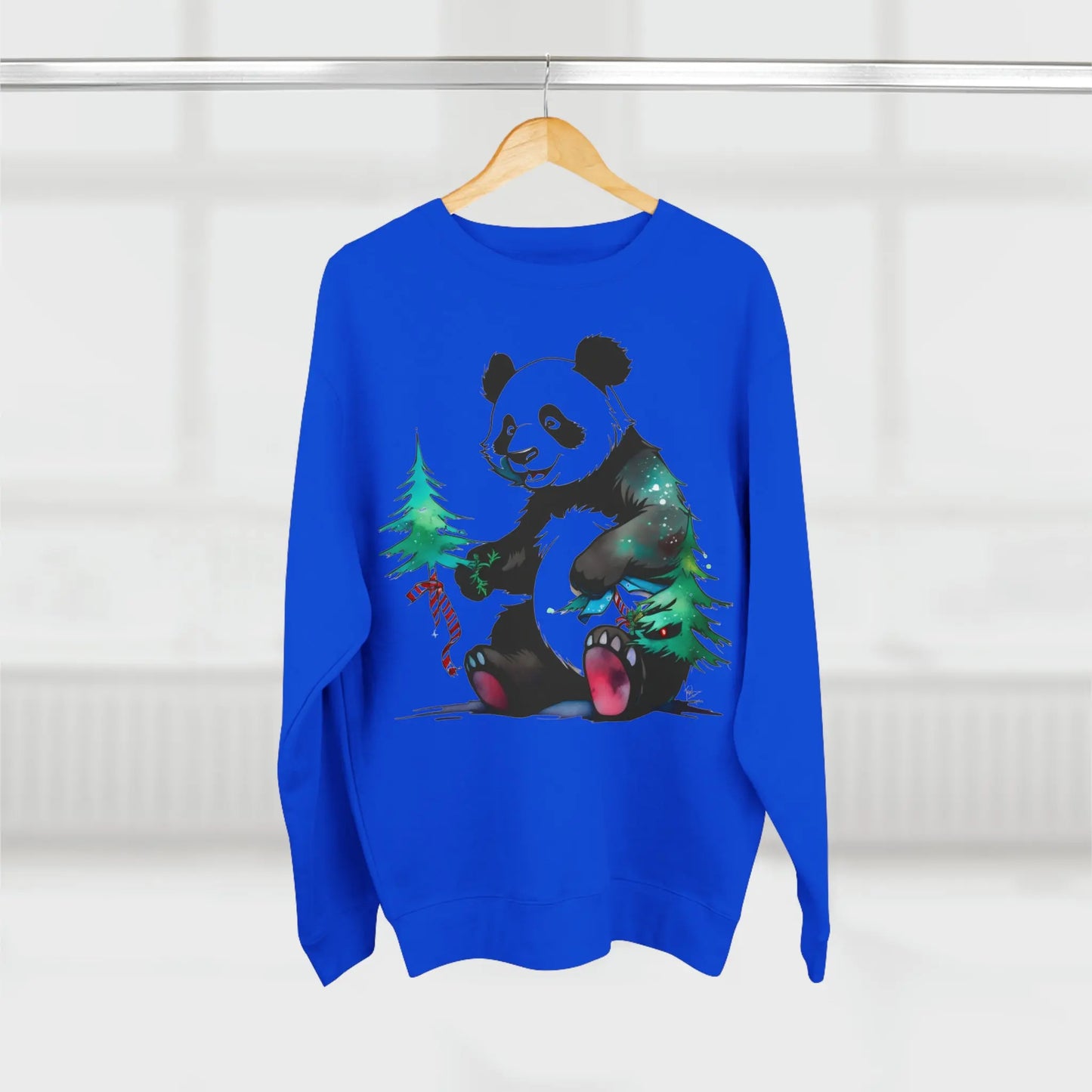 "La Magie des Fêtes : Le Panda et son Sapin" Sweatshirt (U.E) - RoosStyle Design