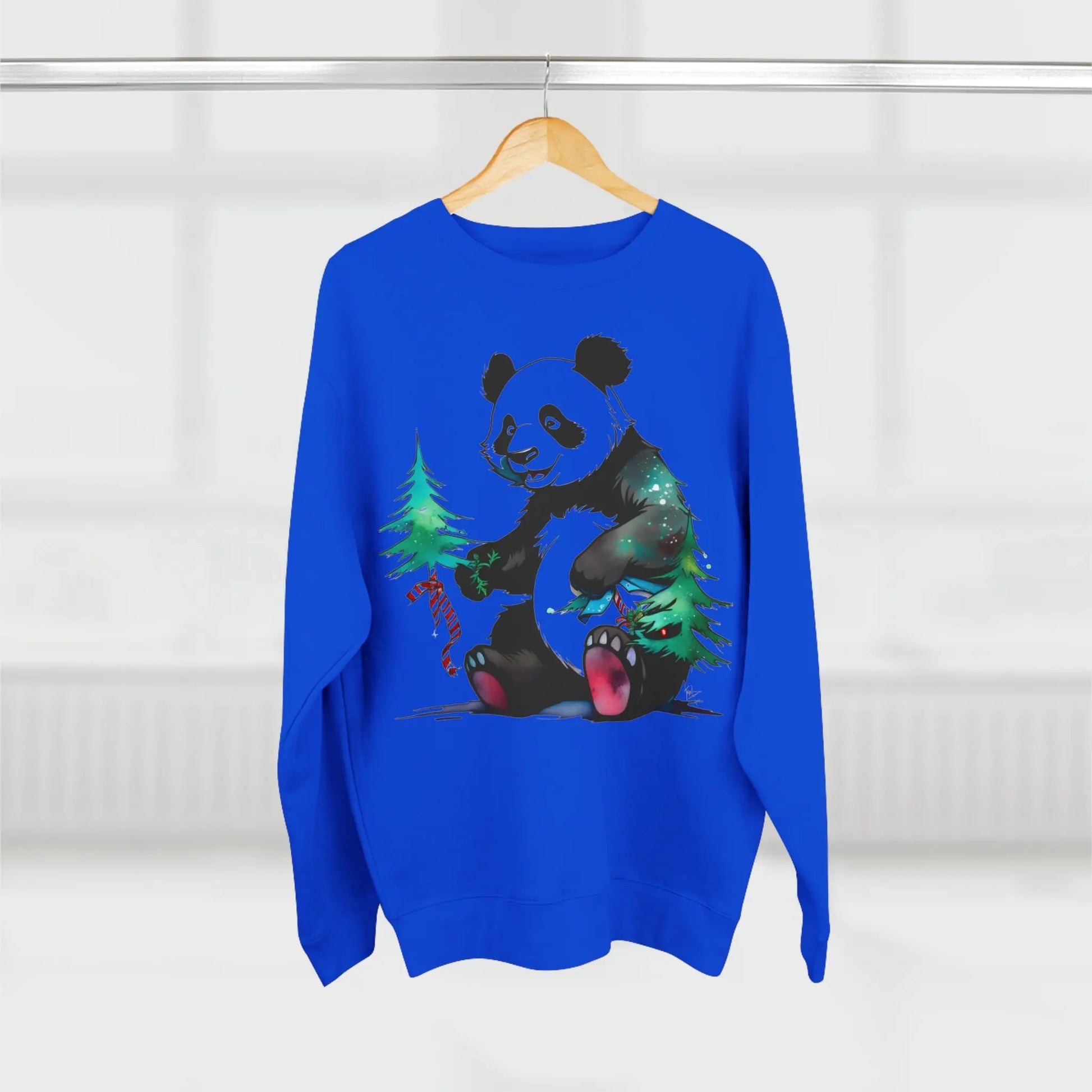 "La Magie des Fêtes : Le Panda et son Sapin" Sweatshirt (U.E) - RoosStyle Design