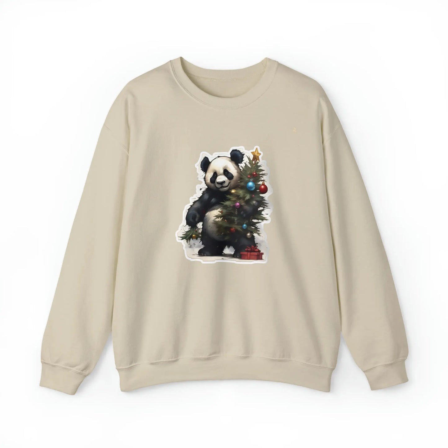 "La Magie des Fêtes : Le Panda et son Sapin" Sweatshirt(U.E) - RoosStyle Design