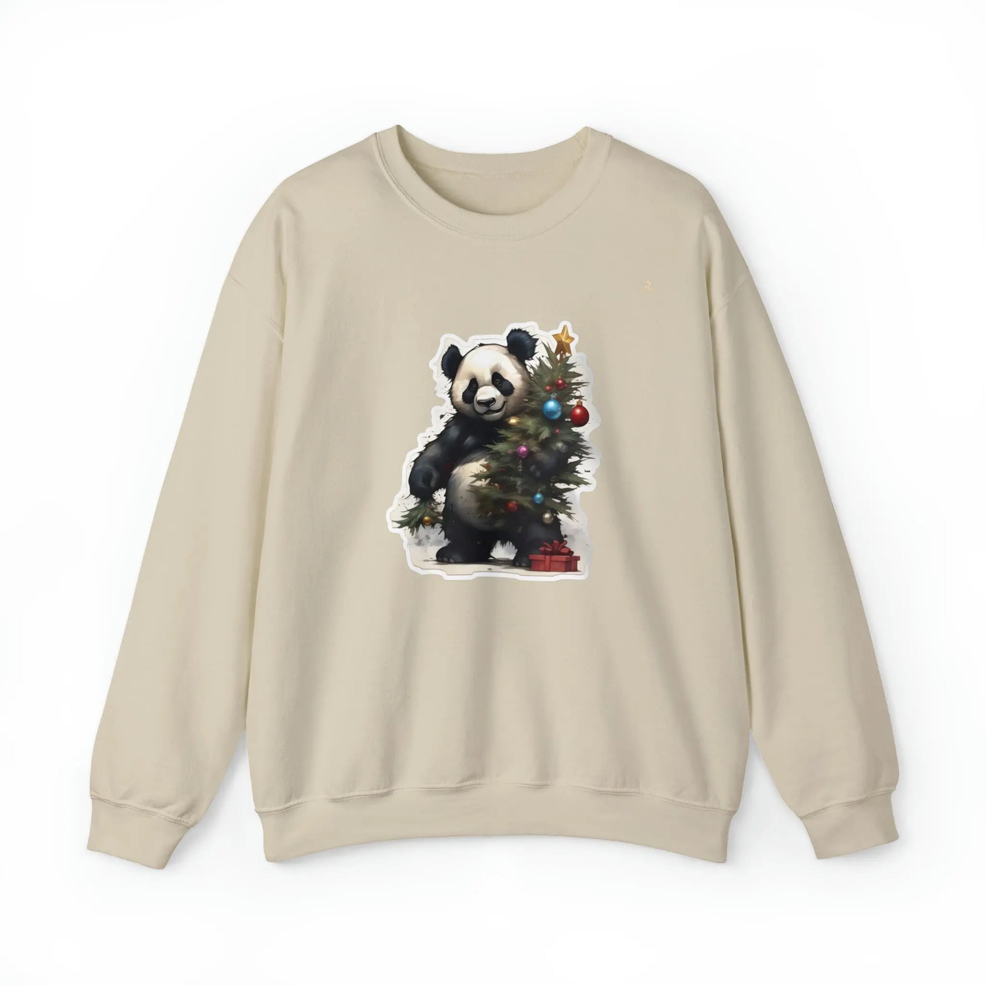 "La Magie des Fêtes : Le Panda et son Sapin" Sweatshirt(U.E) - RoosStyle Design
