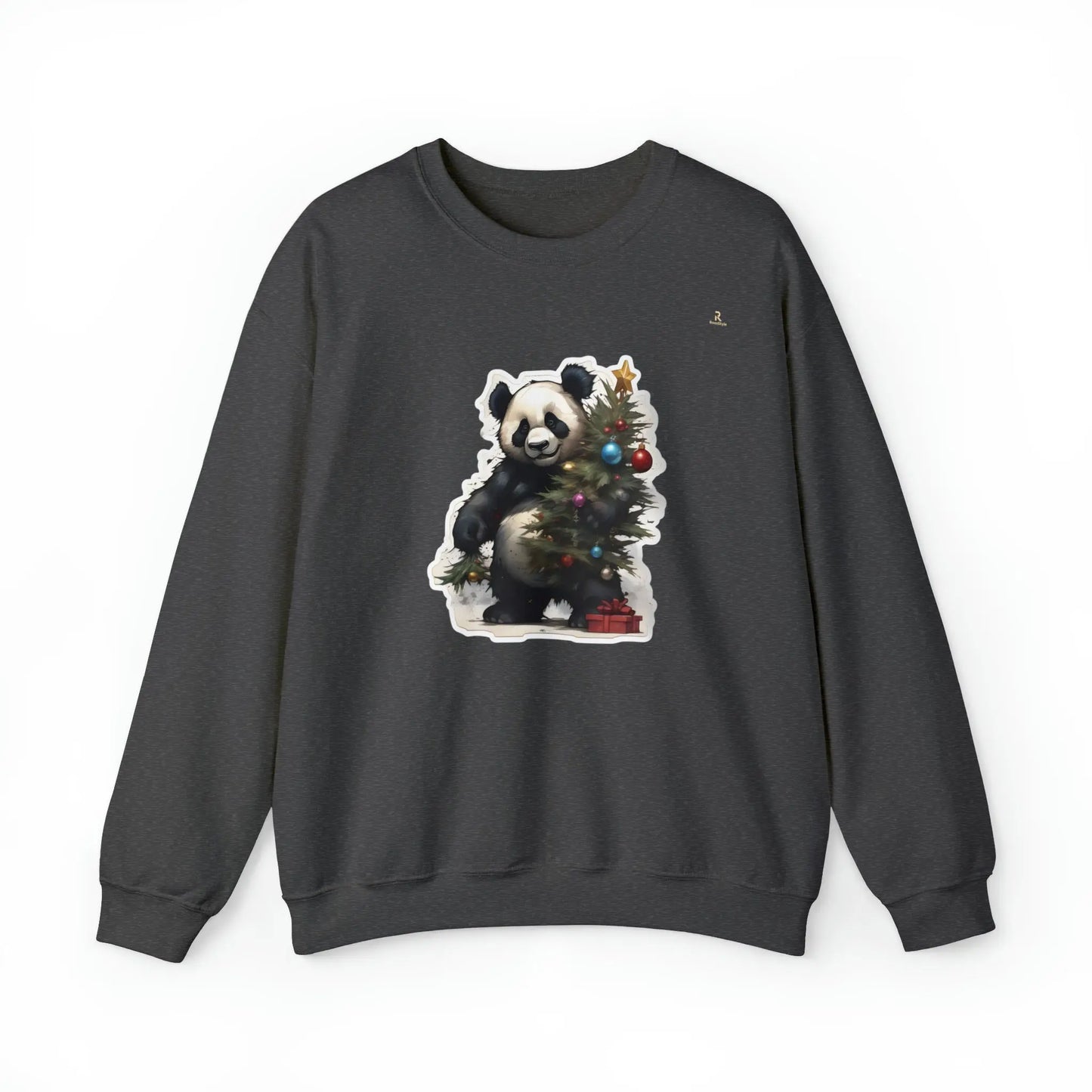 "La Magie des Fêtes : Le Panda et son Sapin" Sweatshirt(U.E) - RoosStyle Design