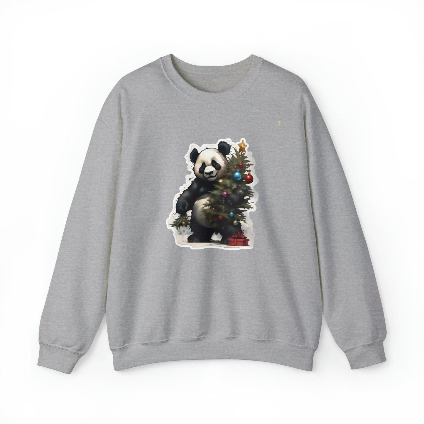 "La Magie des Fêtes : Le Panda et son Sapin" Sweatshirt(U.E) - RoosStyle Design
