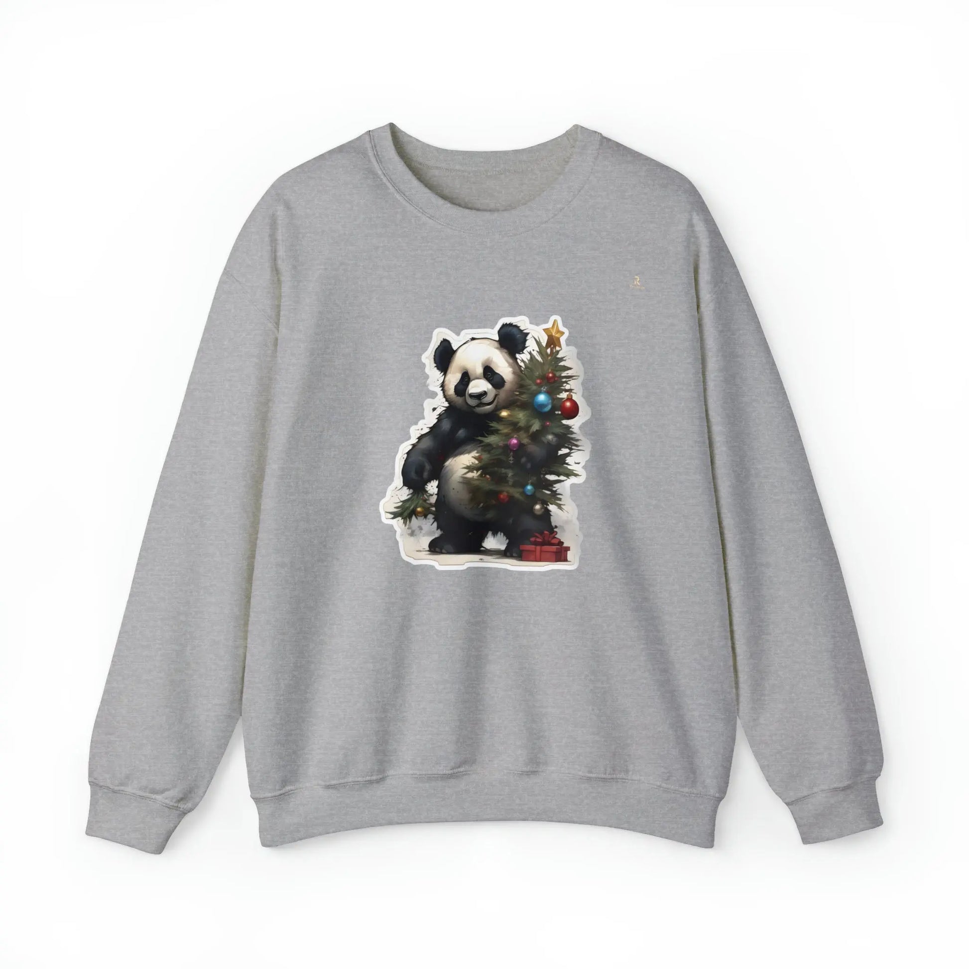"La Magie des Fêtes : Le Panda et son Sapin" Sweatshirt(U.E) - RoosStyle Design