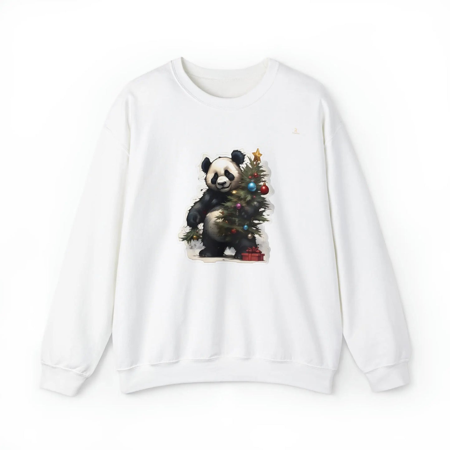 "La Magie des Fêtes : Le Panda et son Sapin" Sweatshirt(U.E) - RoosStyle Design