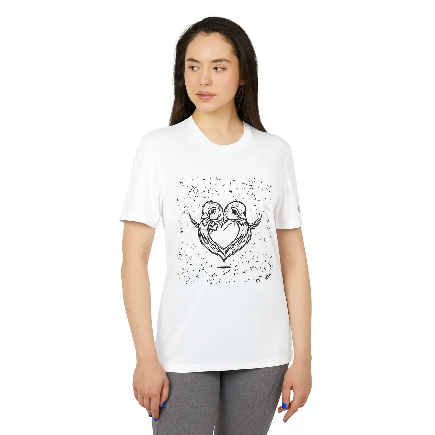 Lovebirds Sketch Tee T-shirt Personalizes adidas® (U.S) - RoosStyle Design