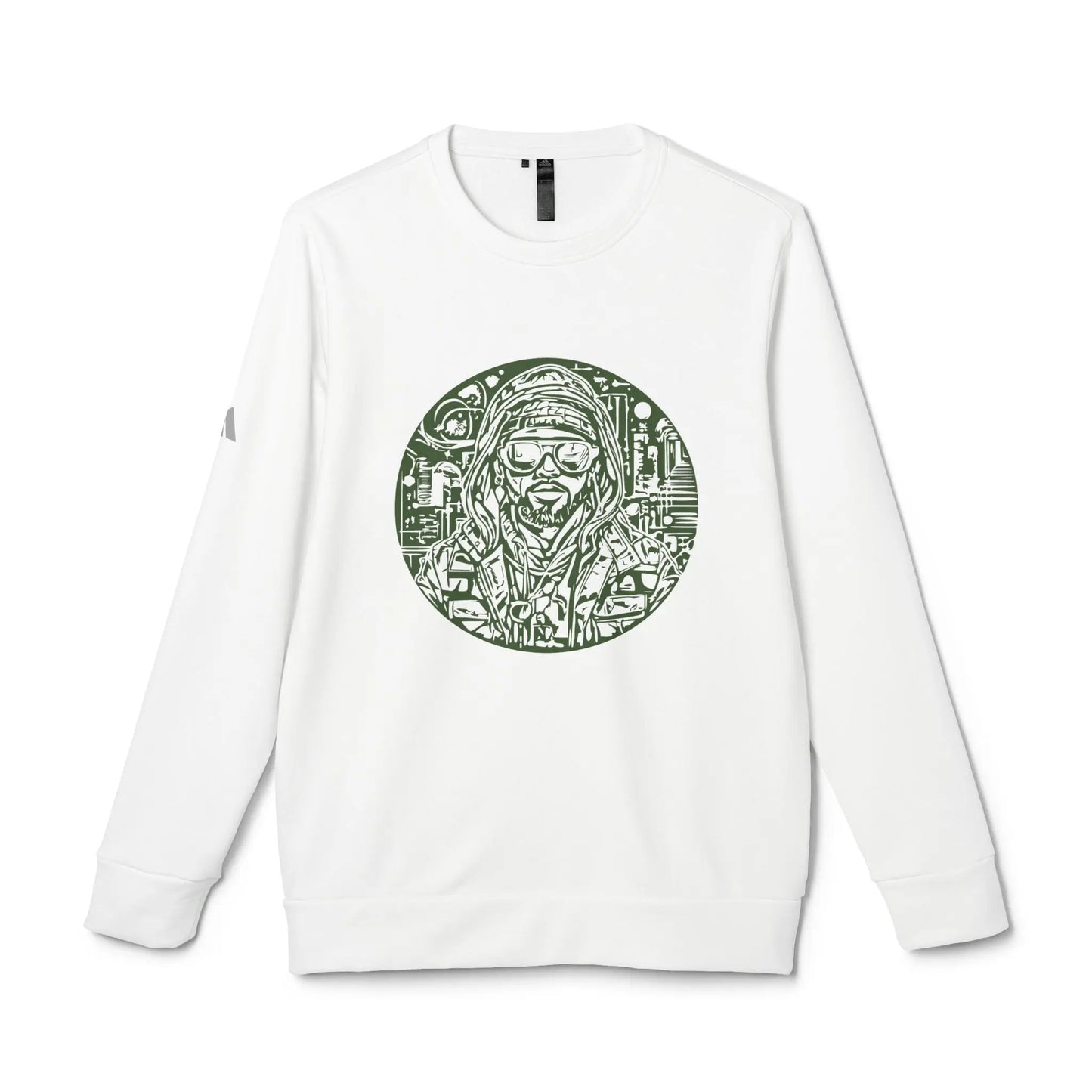 Mystic Man Circle Hoodie custom adidas® Sweatshirt green (U.S) Printify