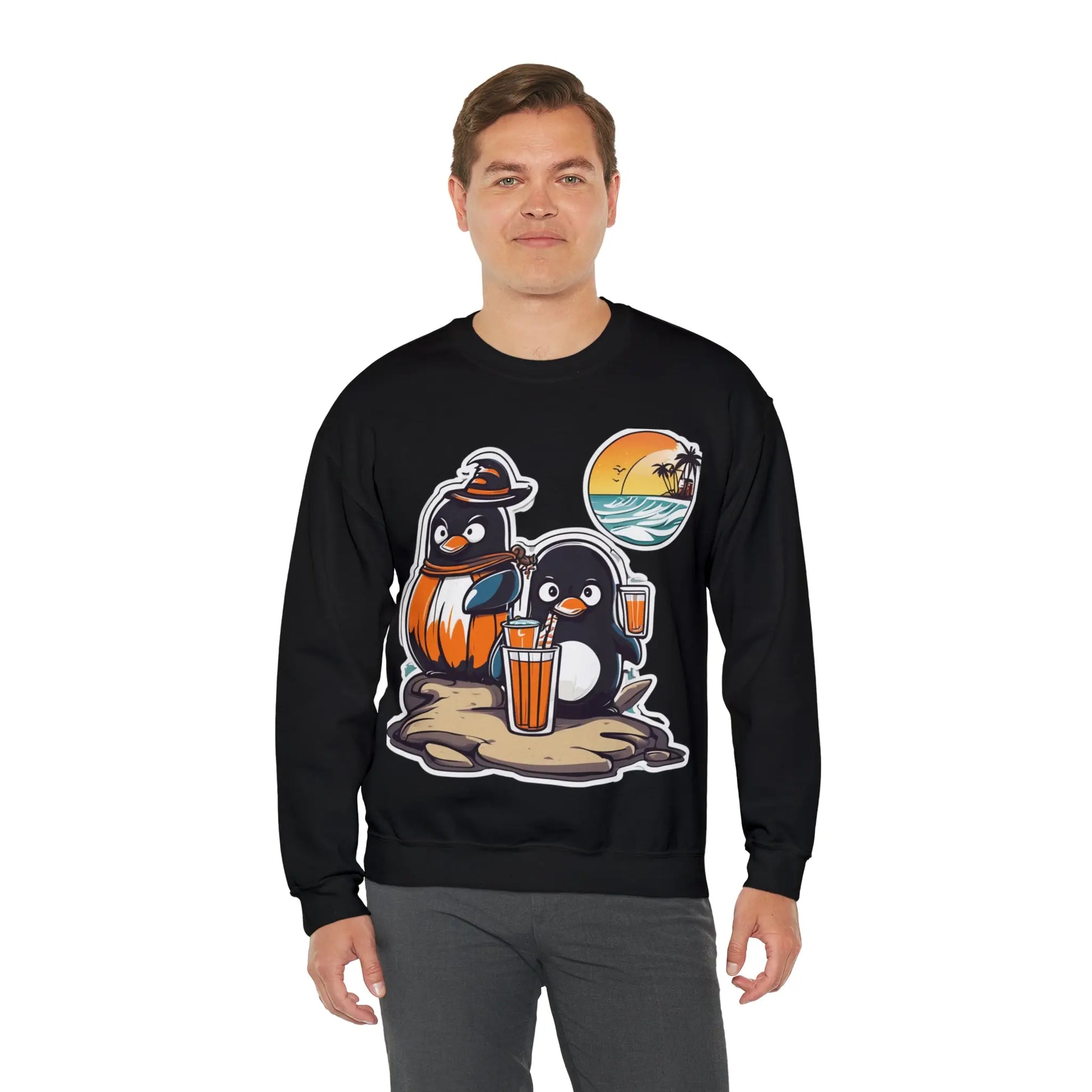 T-shirt "Penguin on the beach in summer" (U.S) - RoosStyle Design