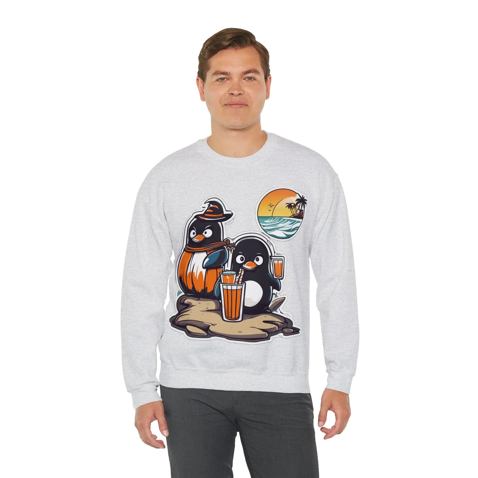 T-shirt "Penguin on the beach in summer" (U.S) - RoosStyle Design