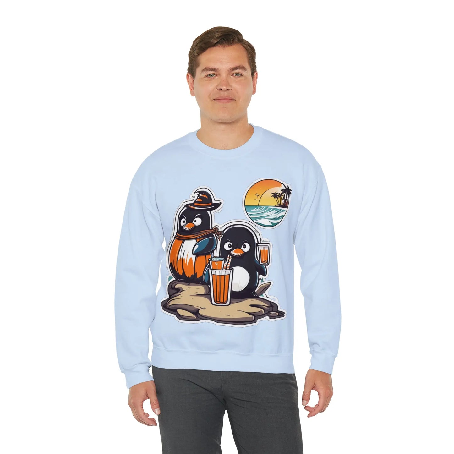 T-shirt "Penguin on the beach in summer" (U.S) - RoosStyle Design