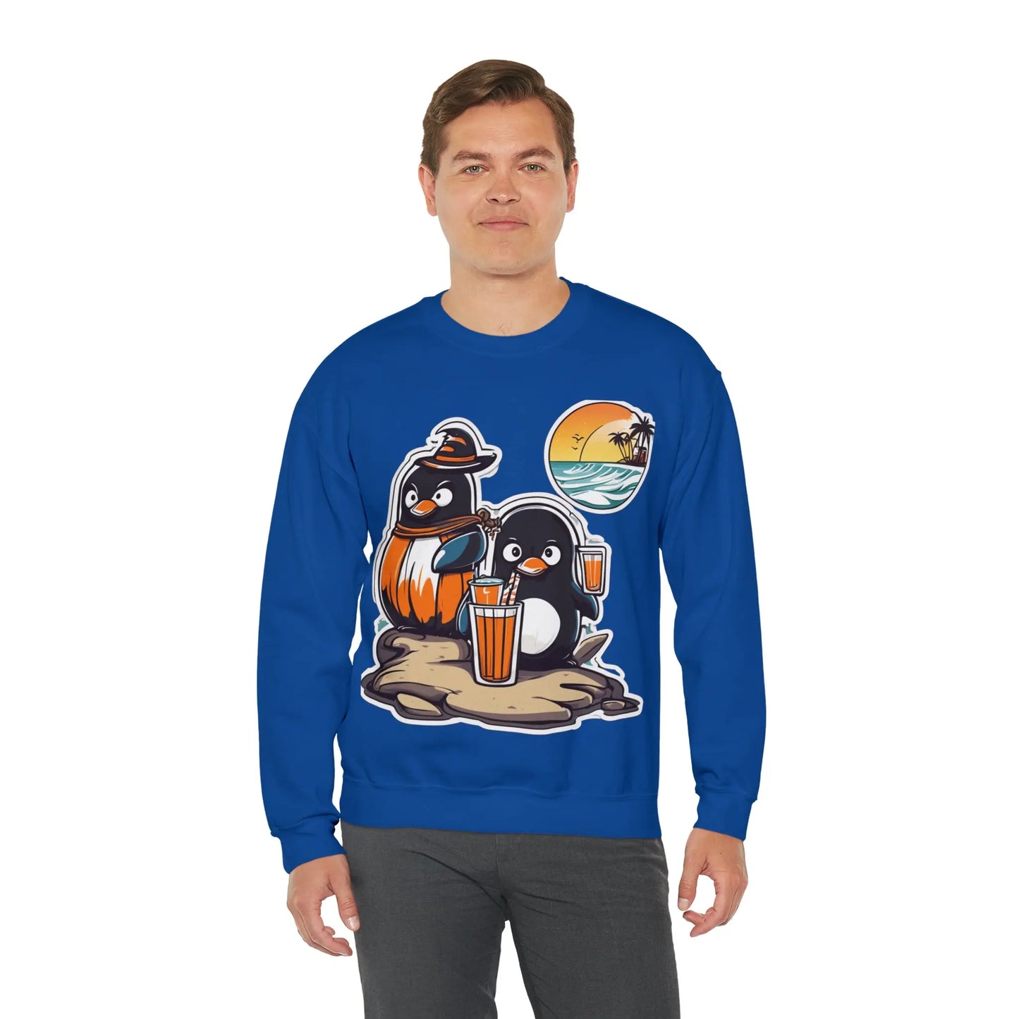T-shirt "Penguin on the beach in summer" (U.S) - RoosStyle Design