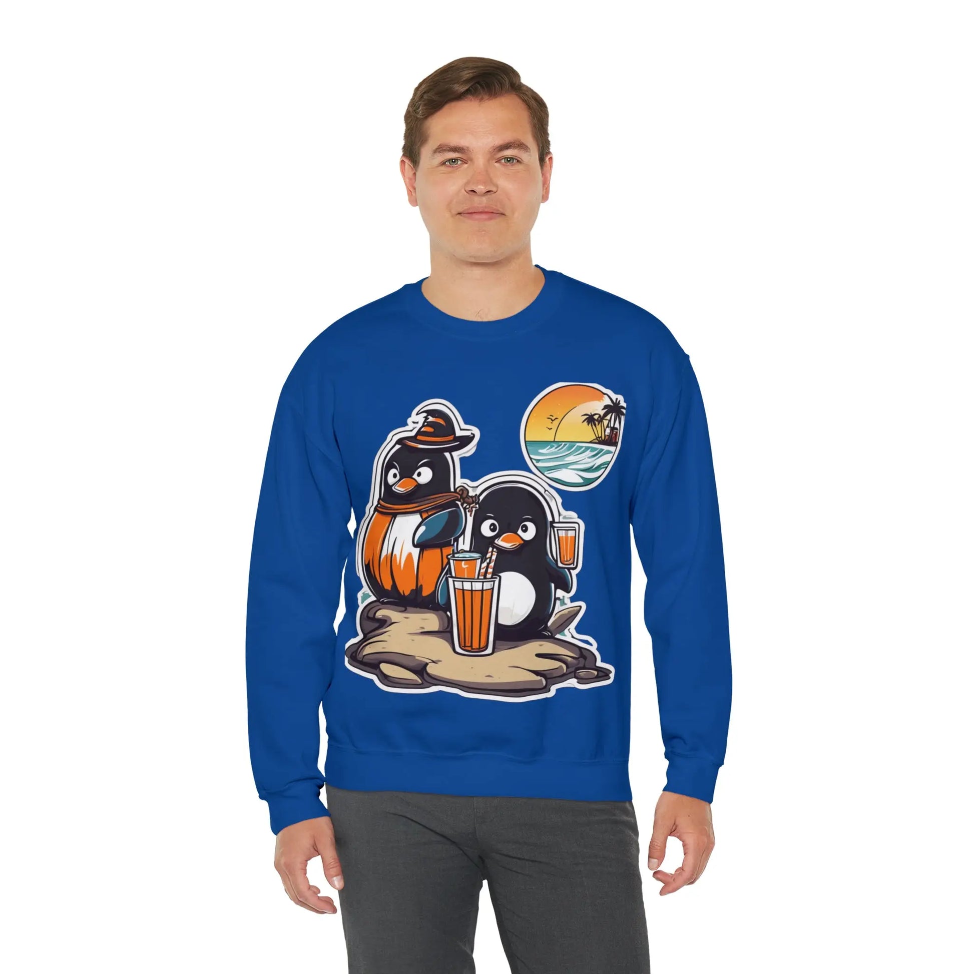 T-shirt "Penguin on the beach in summer" (U.S) - RoosStyle Design