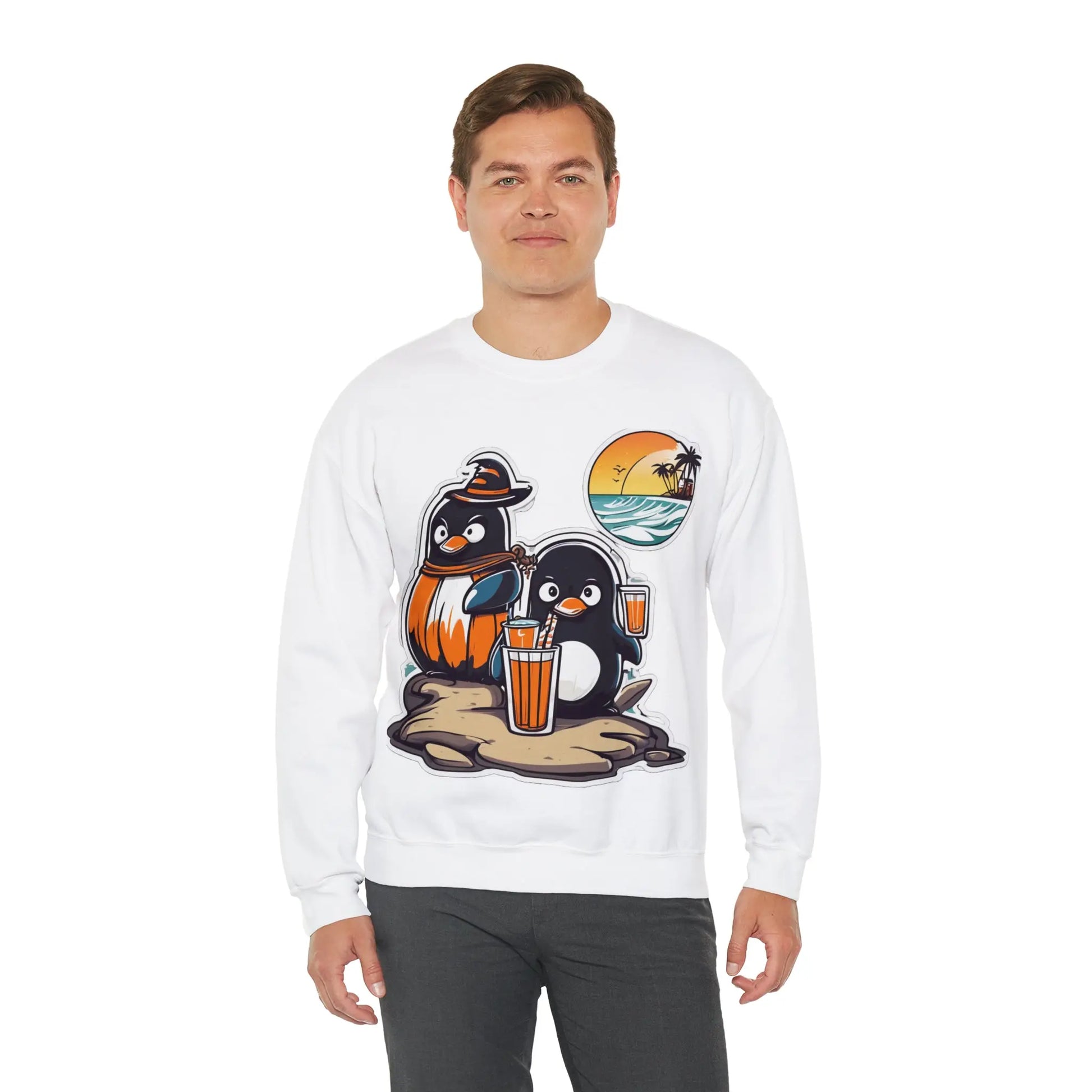 T-shirt "Penguin on the beach in summer" (U.S) - RoosStyle Design