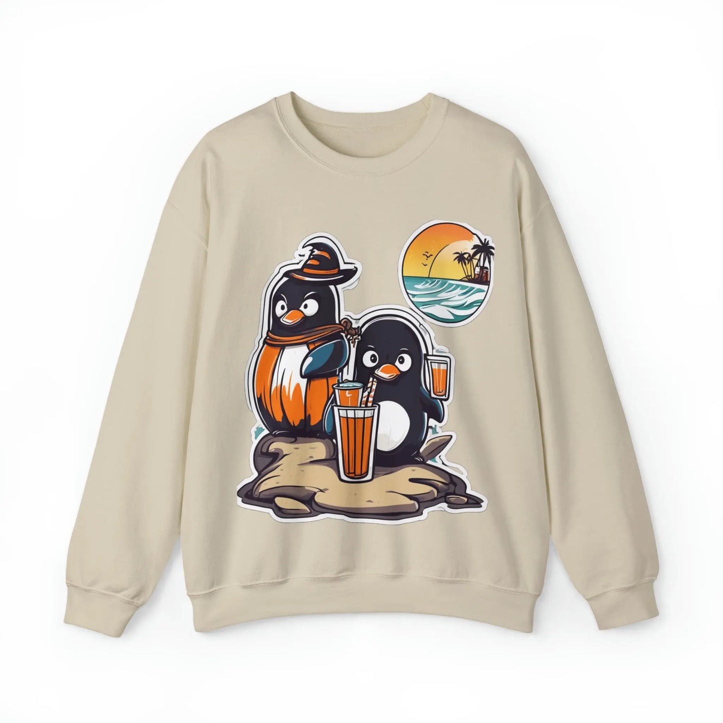 T-shirt "Penguin on the beach in summer" (U.S) - RoosStyle Design