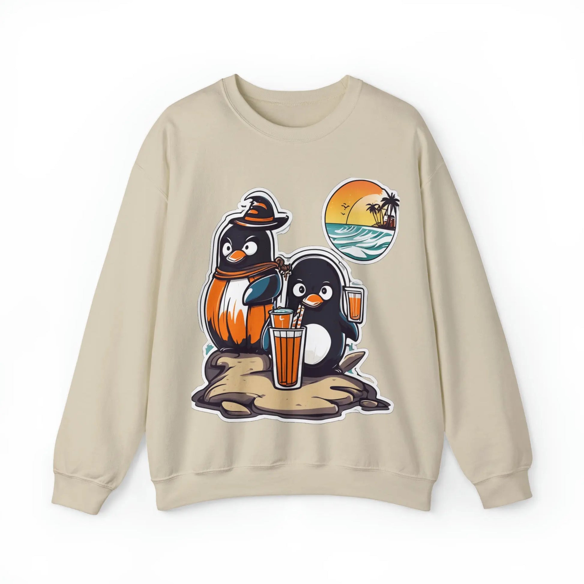 T-shirt "Penguin on the beach in summer" (U.S) - RoosStyle Design