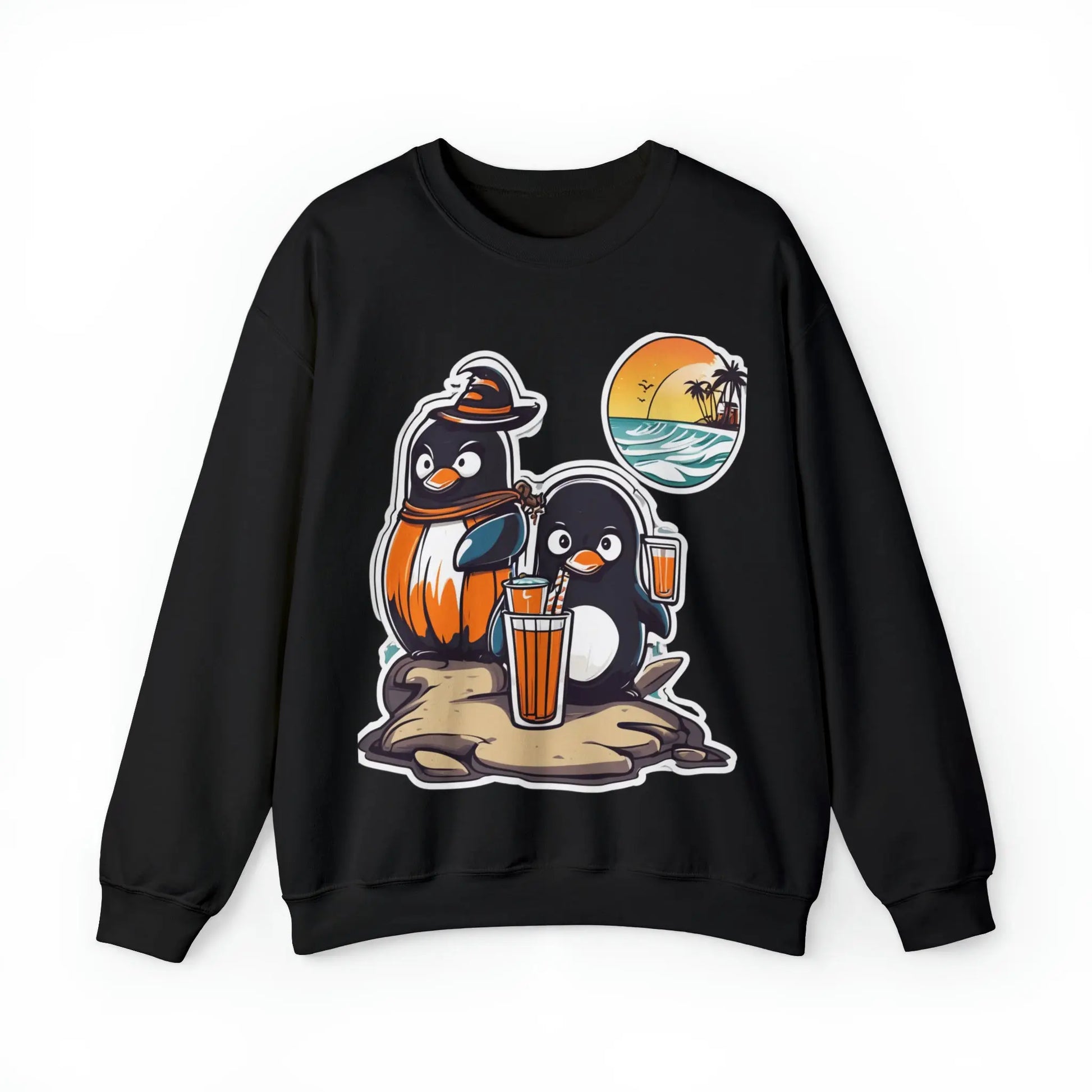 T-shirt "Penguin on the beach in summer" (U.S) - RoosStyle Design