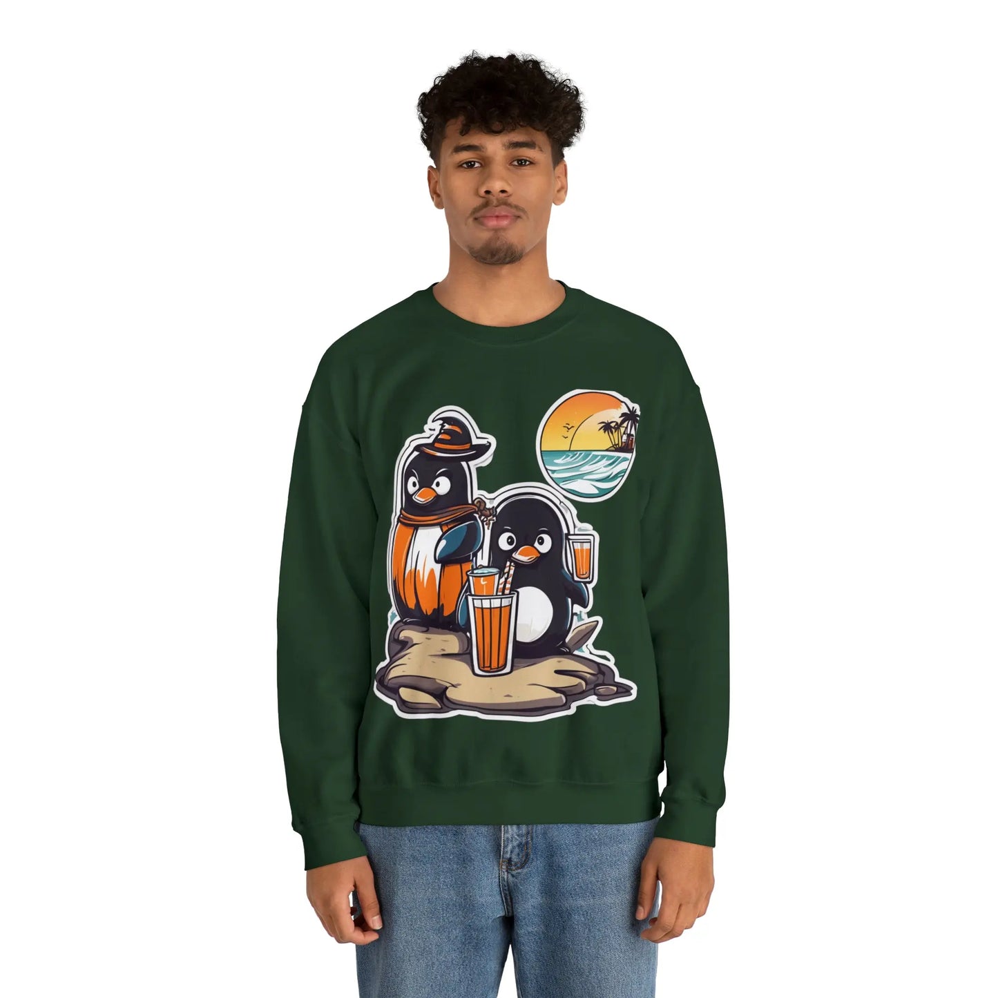 T-shirt "Penguin on the beach in summer" (U.S) - RoosStyle Design