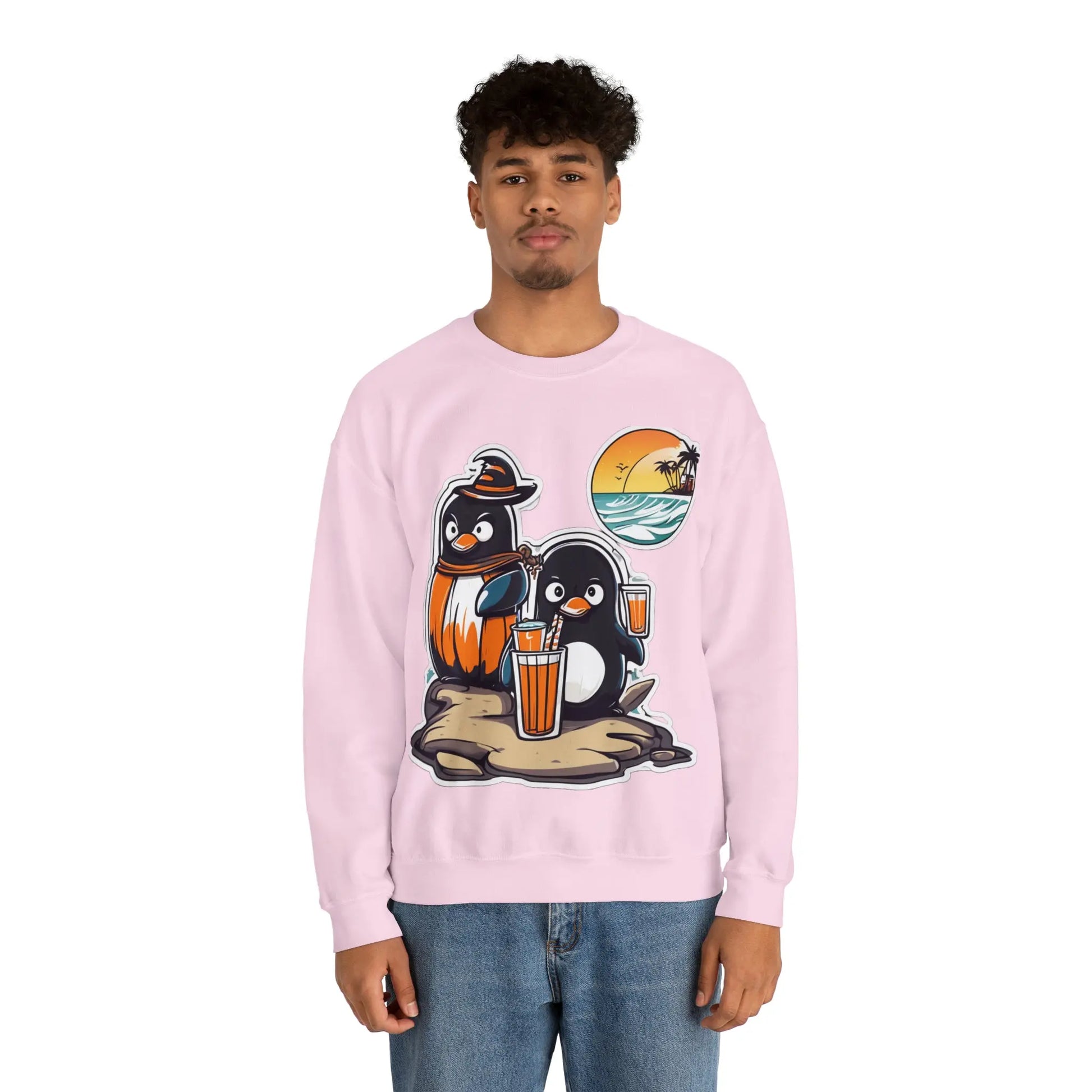 T-shirt "Penguin on the beach in summer" (U.S) - RoosStyle Design