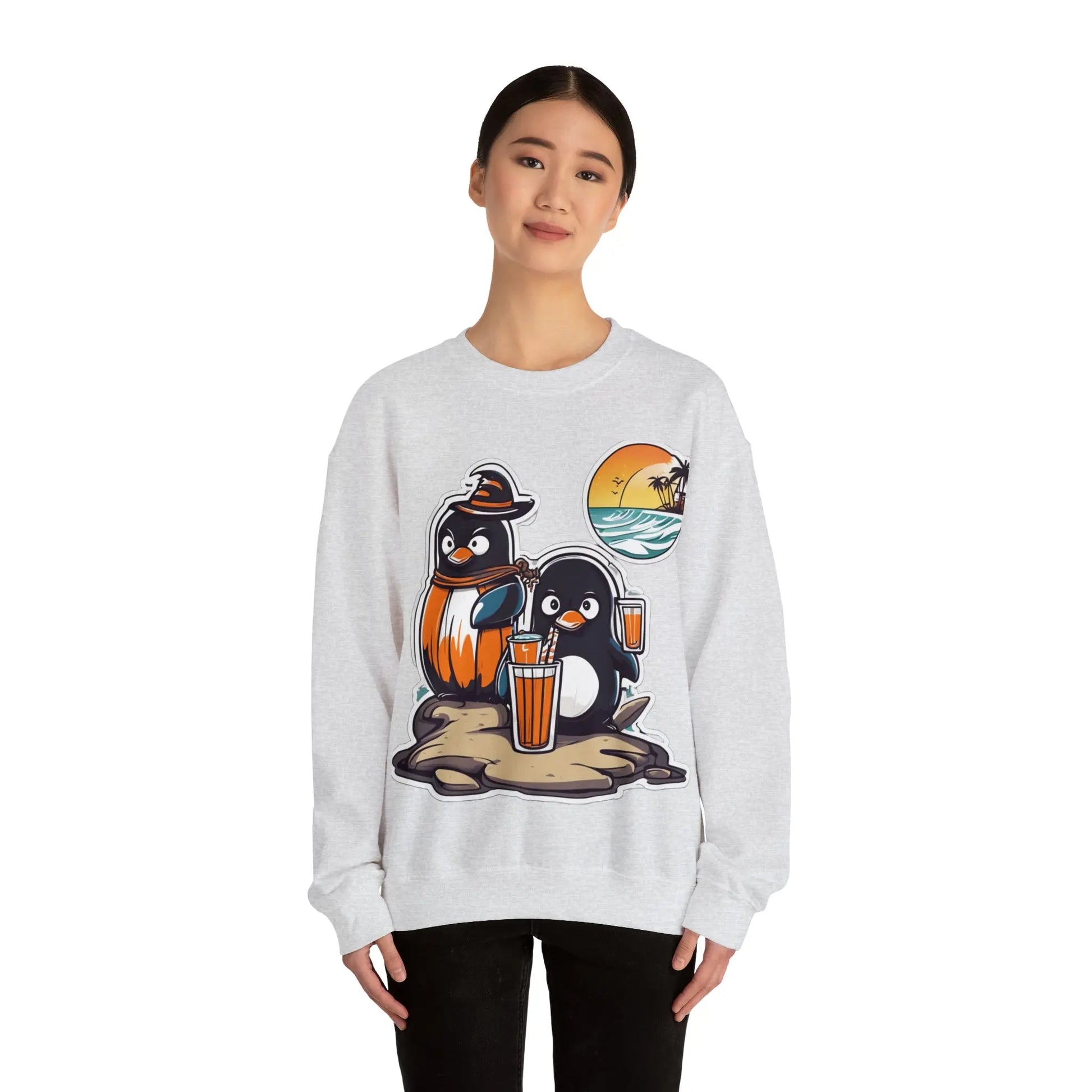 T-shirt "Penguin on the beach in summer" (U.S) - RoosStyle Design