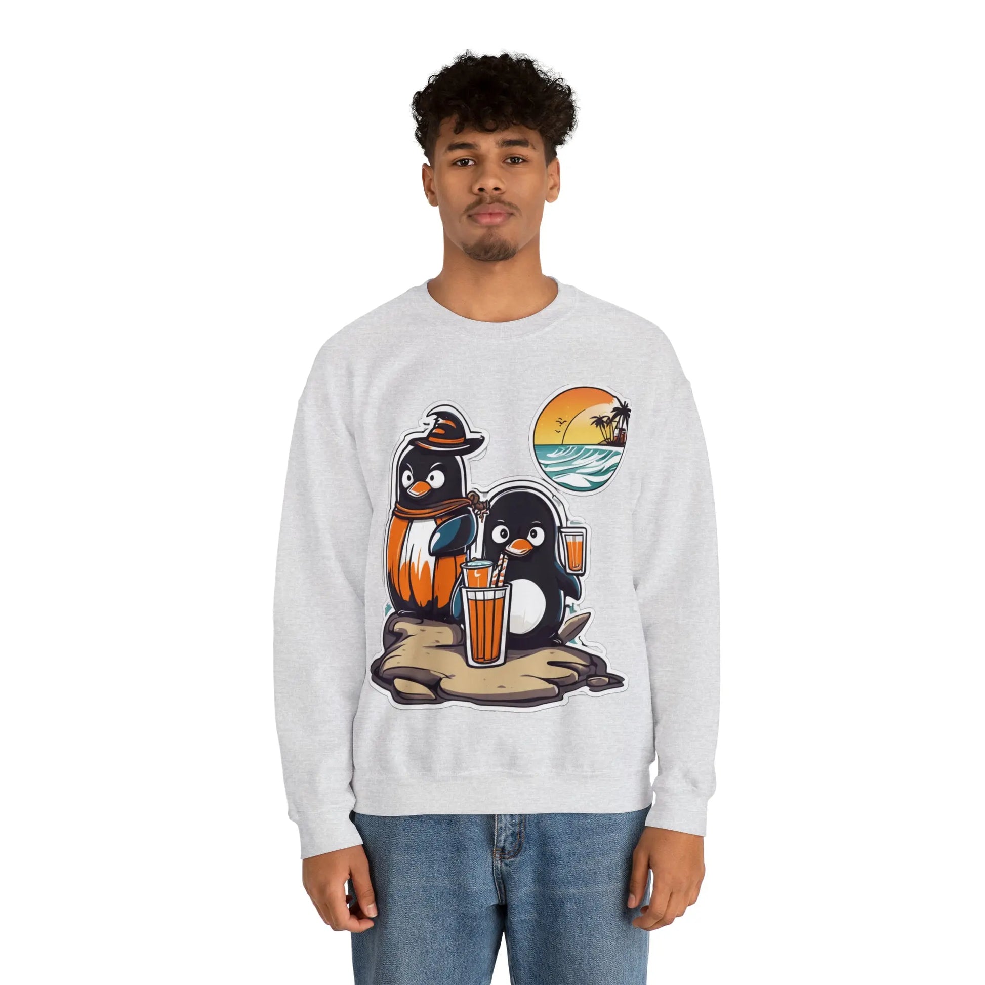 T-shirt "Penguin on the beach in summer" (U.S) - RoosStyle Design