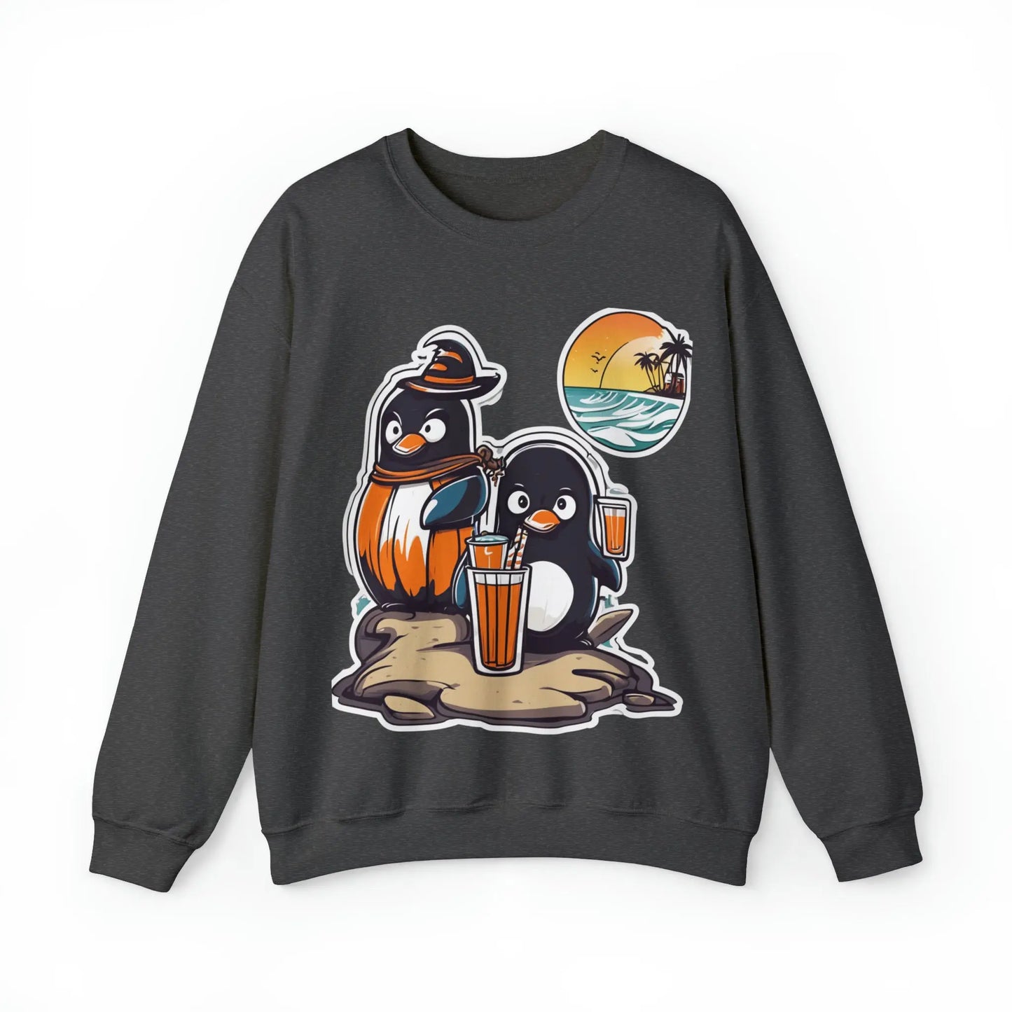 T-shirt "Penguin on the beach in summer" (U.S) - RoosStyle Design