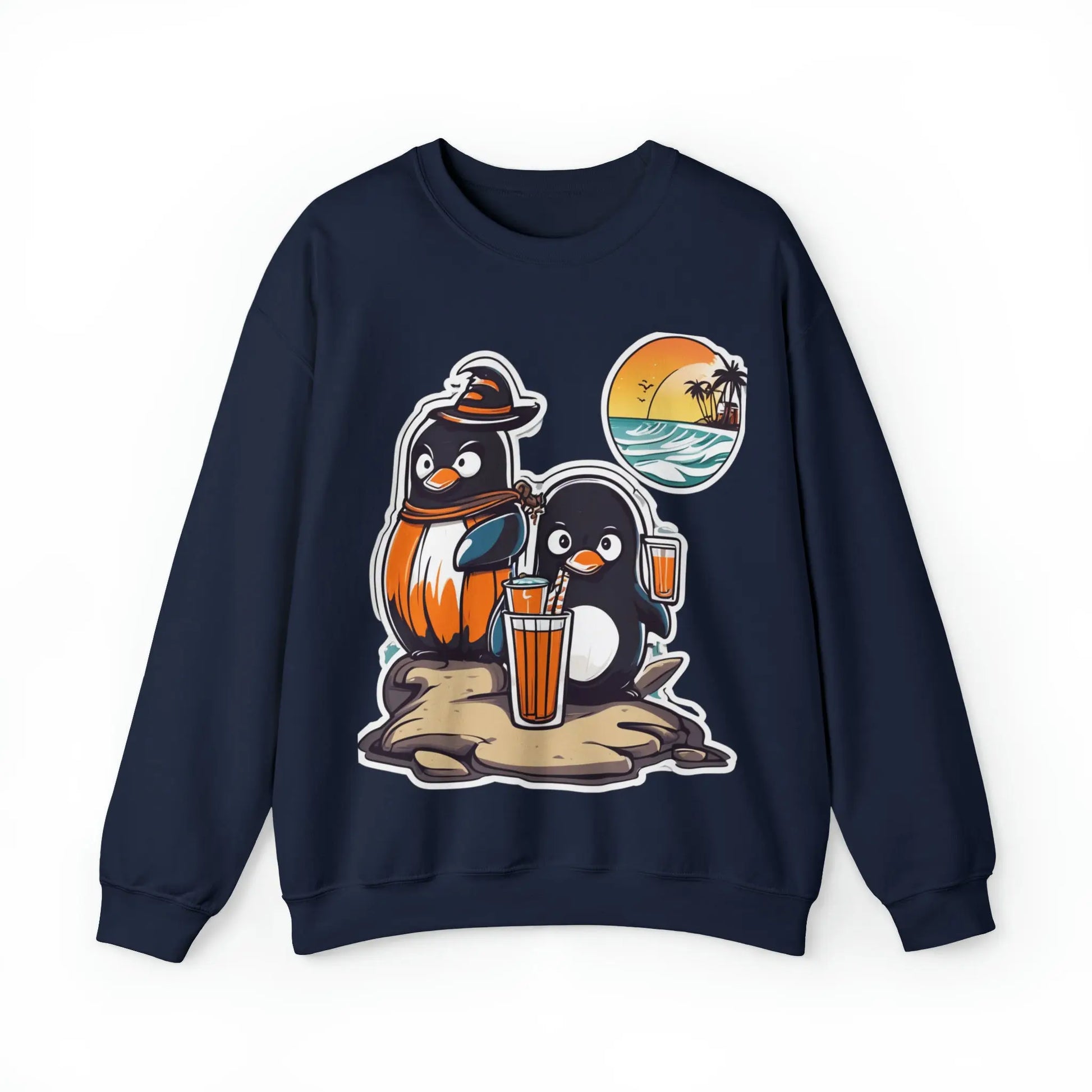 T-shirt "Penguin on the beach in summer" (U.S) - RoosStyle Design