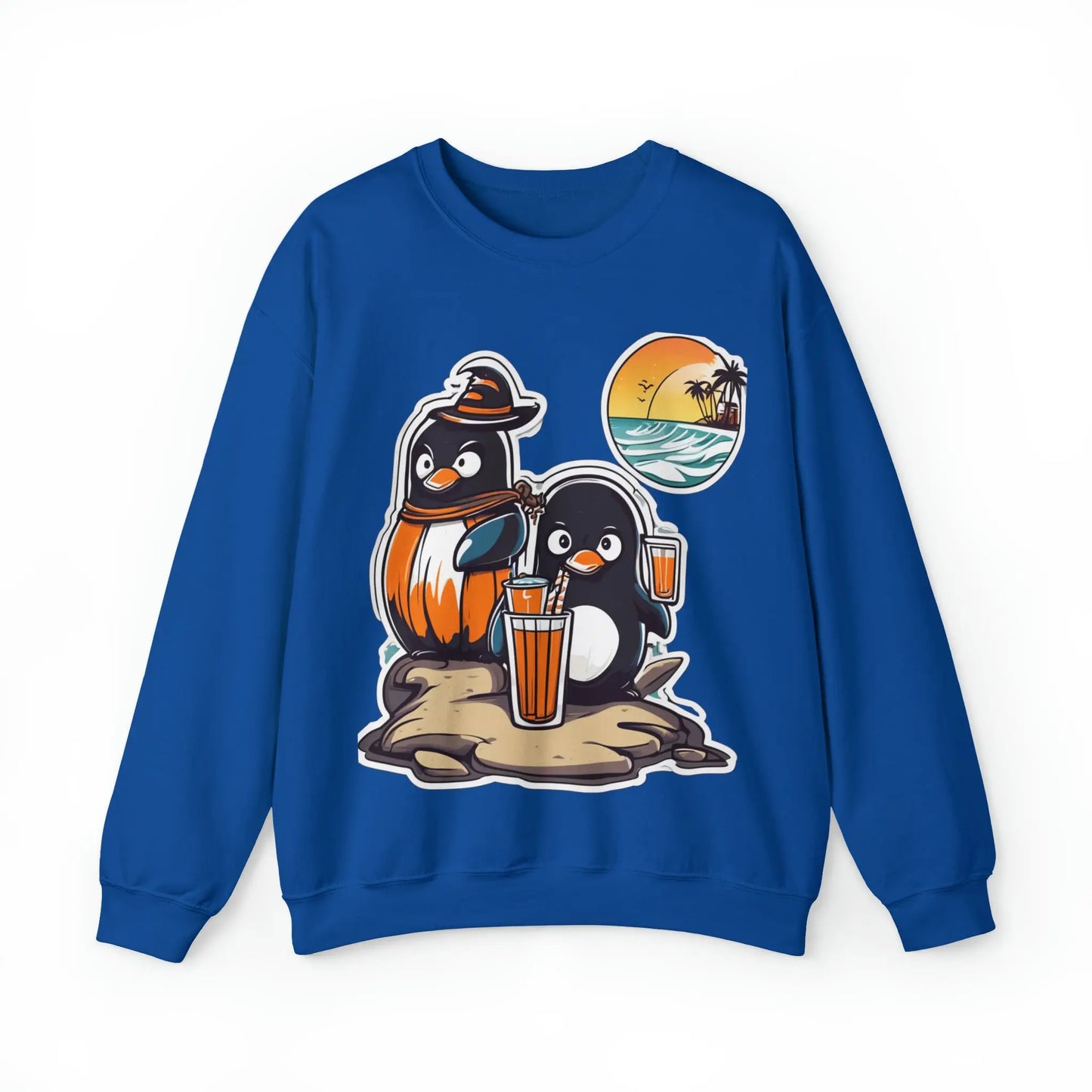 T-shirt "Penguin on the beach in summer" (U.S) - RoosStyle Design
