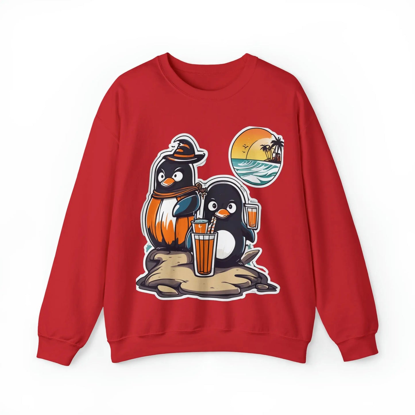 T-shirt "Penguin on the beach in summer" (U.S) - RoosStyle Design