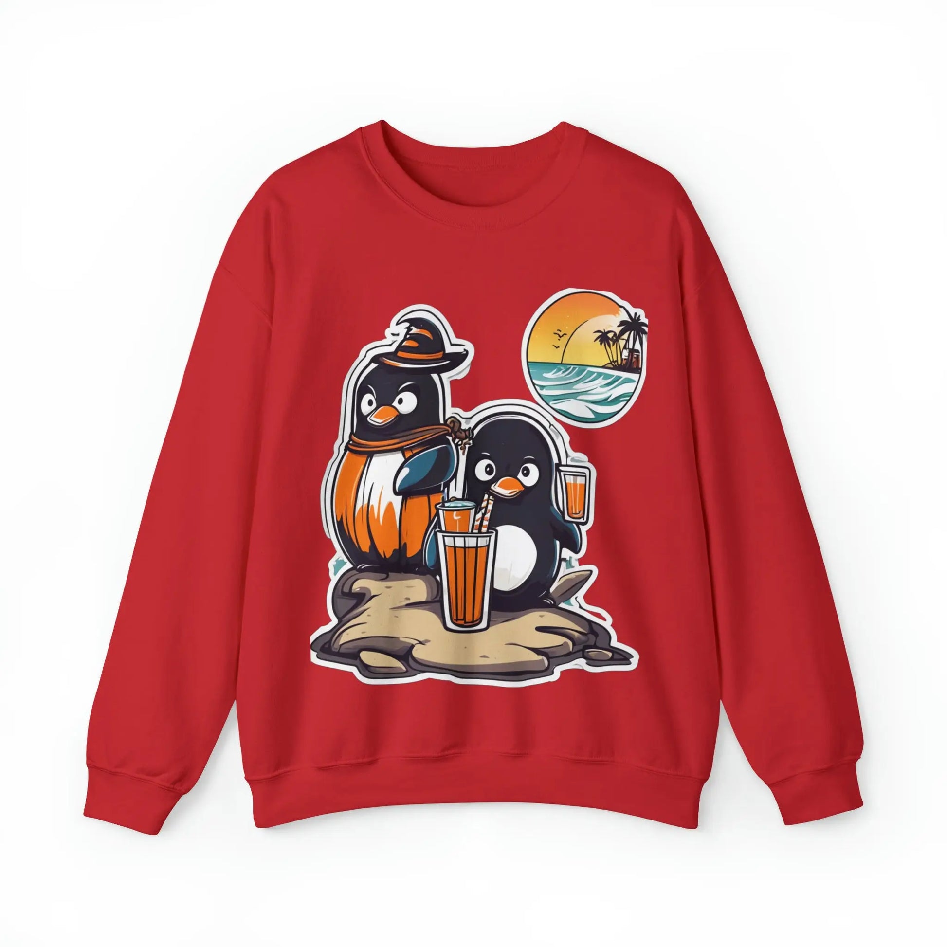 T-shirt "Penguin on the beach in summer" (U.S) - RoosStyle Design