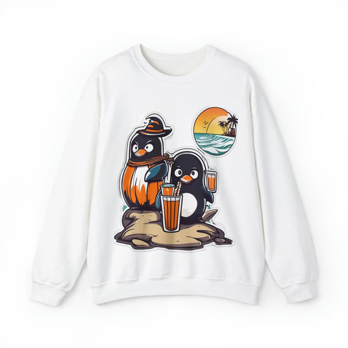 T-shirt "Penguin on the beach in summer" (U.S) - RoosStyle Design