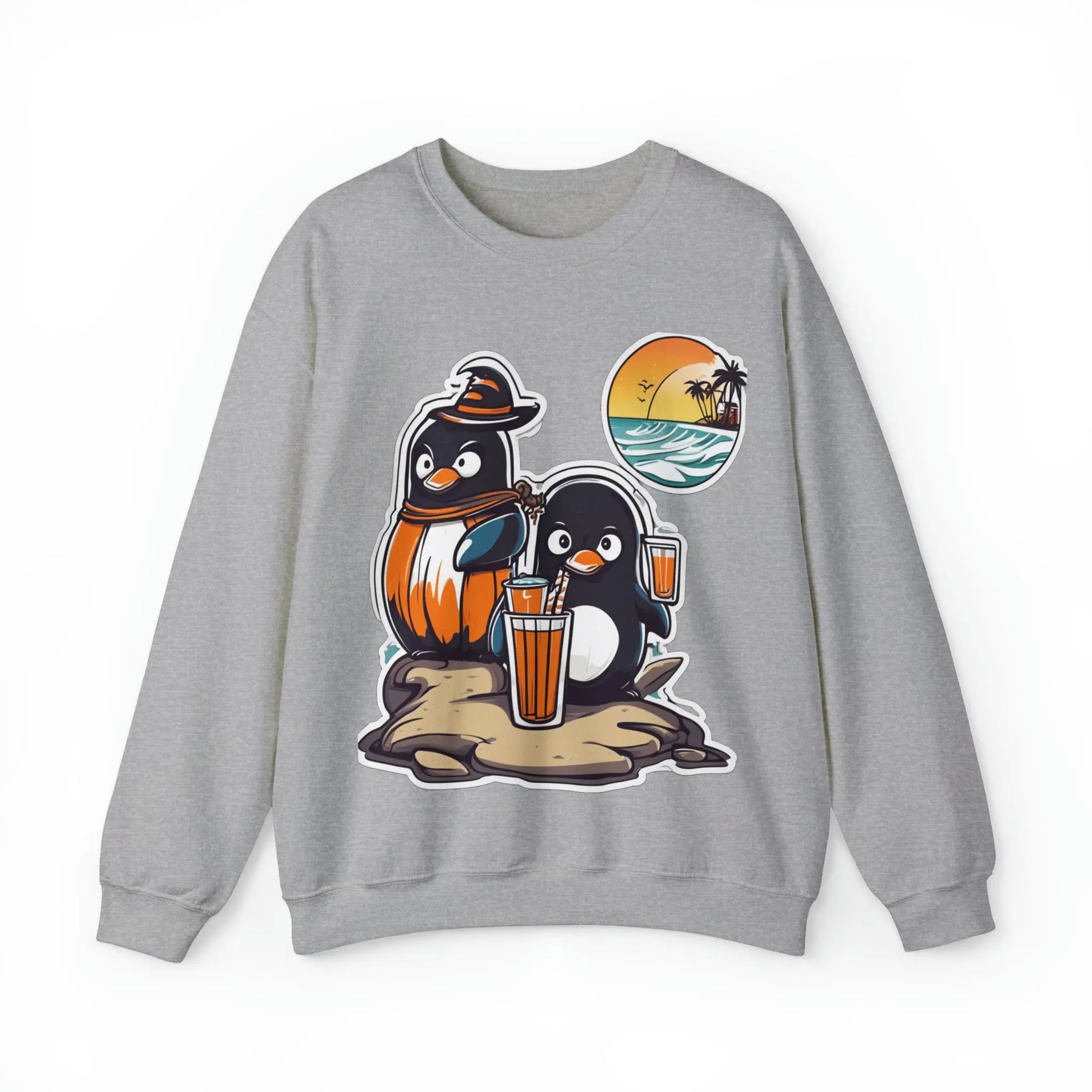 T-shirt "Penguin on the beach in summer" (U.S) - RoosStyle Design