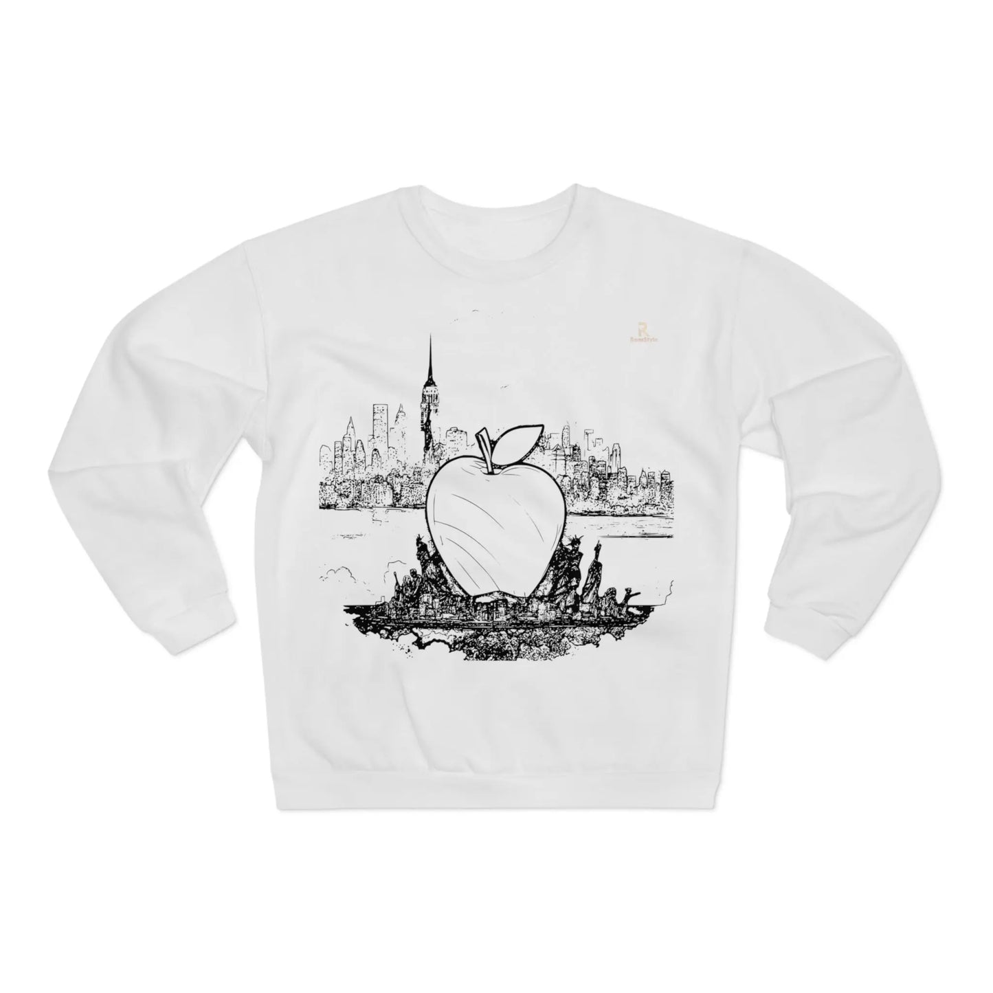 Pomme en Ville :  Blanc & Noir Sweatshirt (EU) - RoosStyle Design