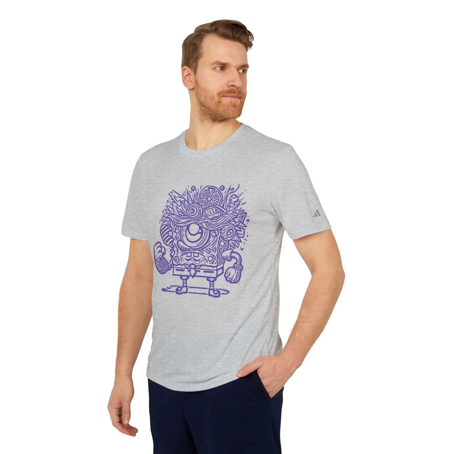 Robot bob Art Tee custom adidas® T-shirt (U.S) - RoosStyle Design