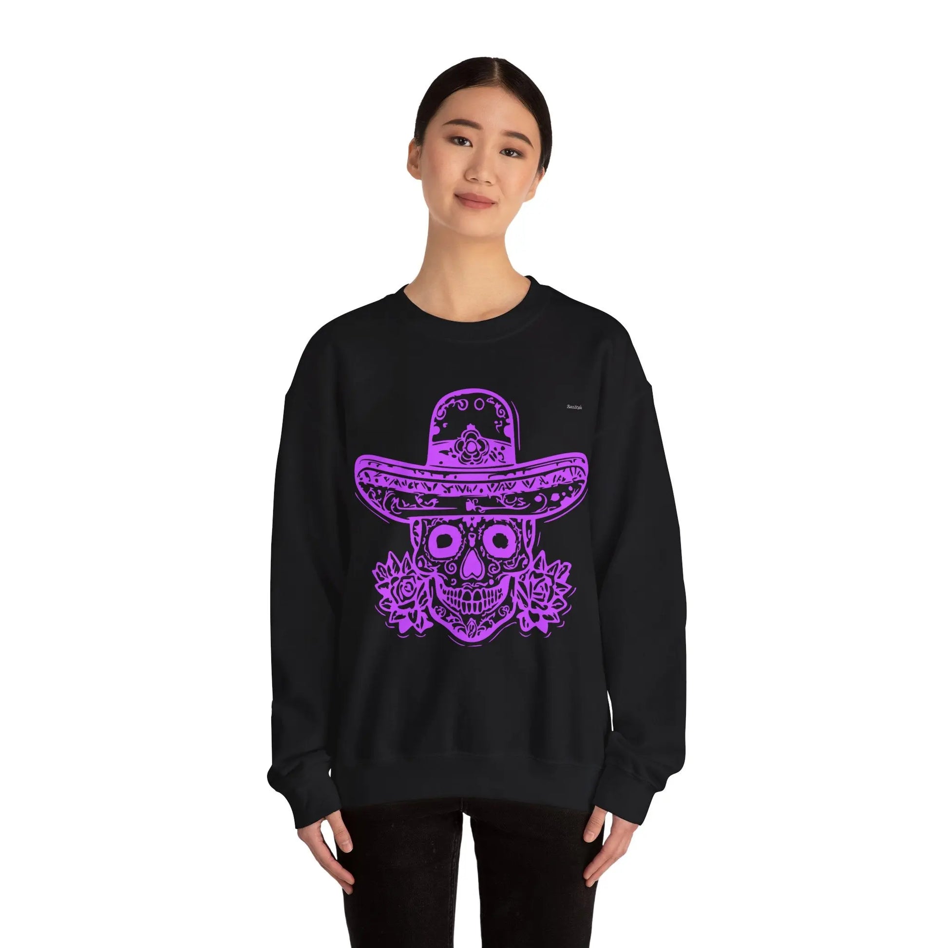 Sweatshirt Vintage avec Crâne et Sombrero(U.E) Printify