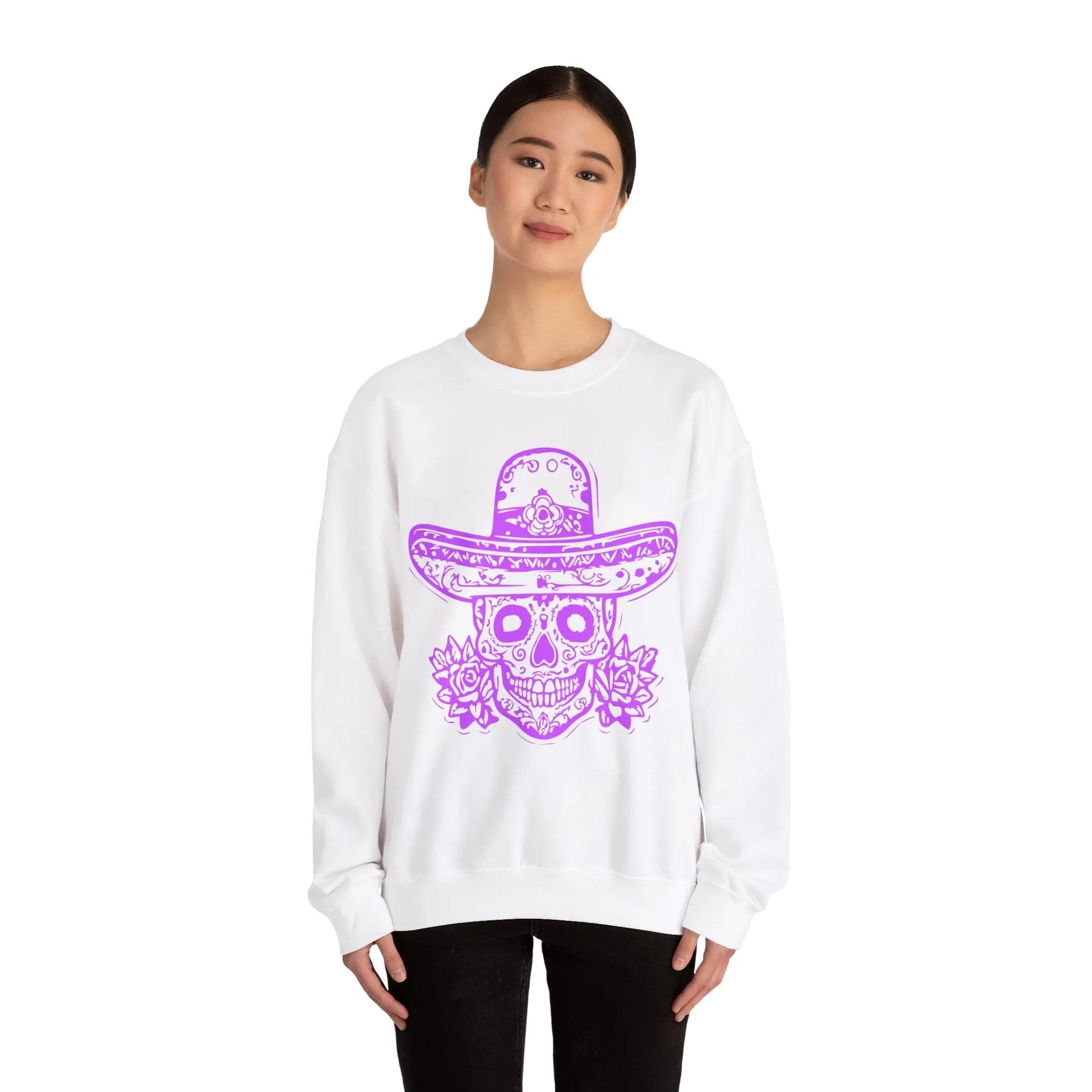 Sweatshirt Vintage avec Crâne et Sombrero(U.E) Printify