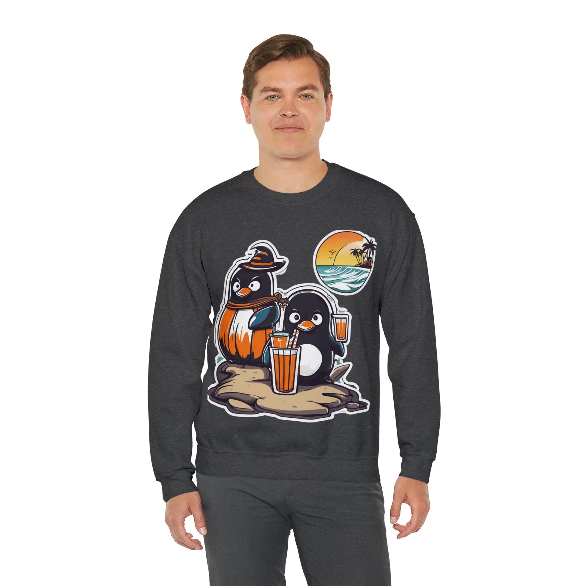 T-shirt "Penguin on the beach in summer" (U.S) - RoosStyle Design