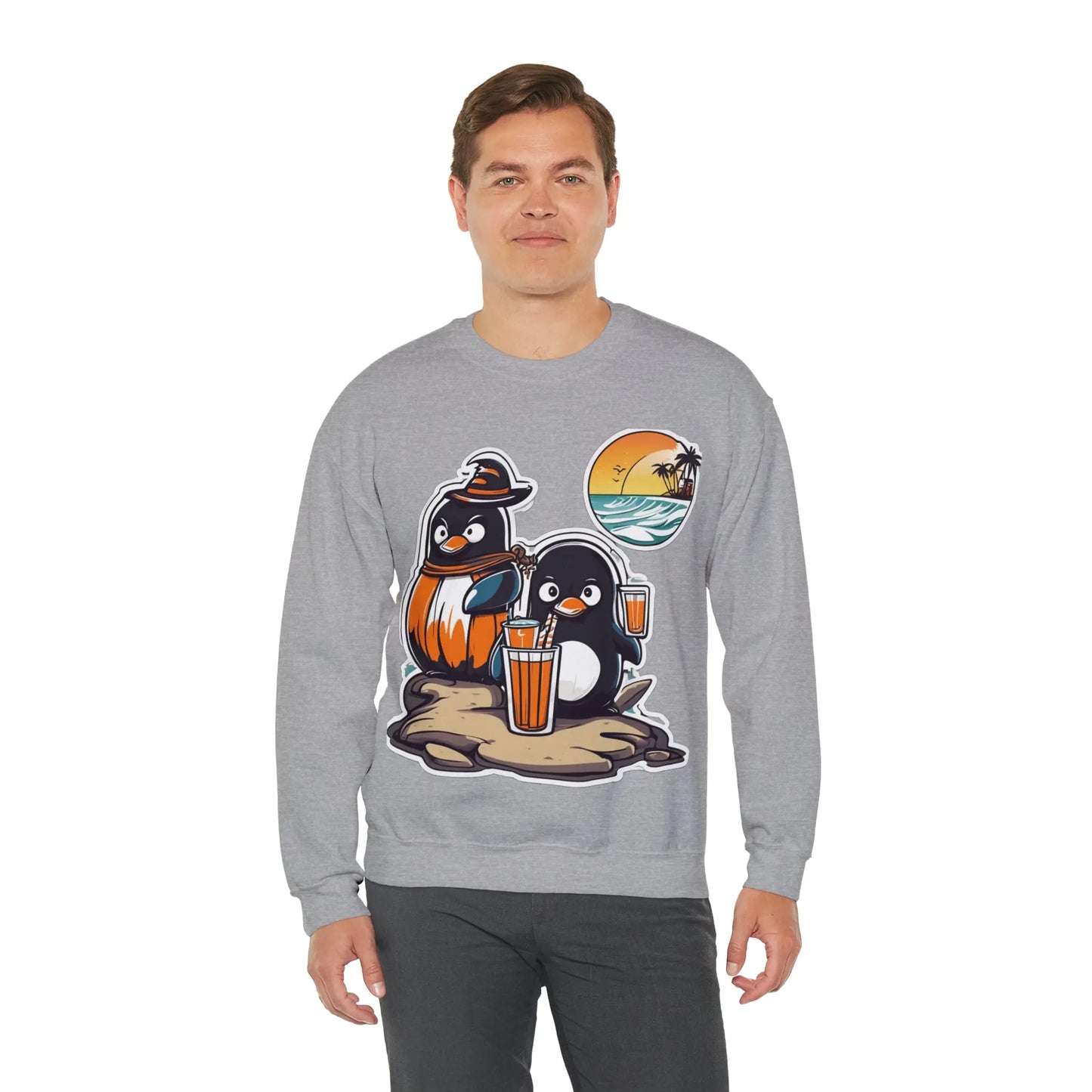 T-shirt "Penguin on the beach in summer" (U.S) - RoosStyle Design